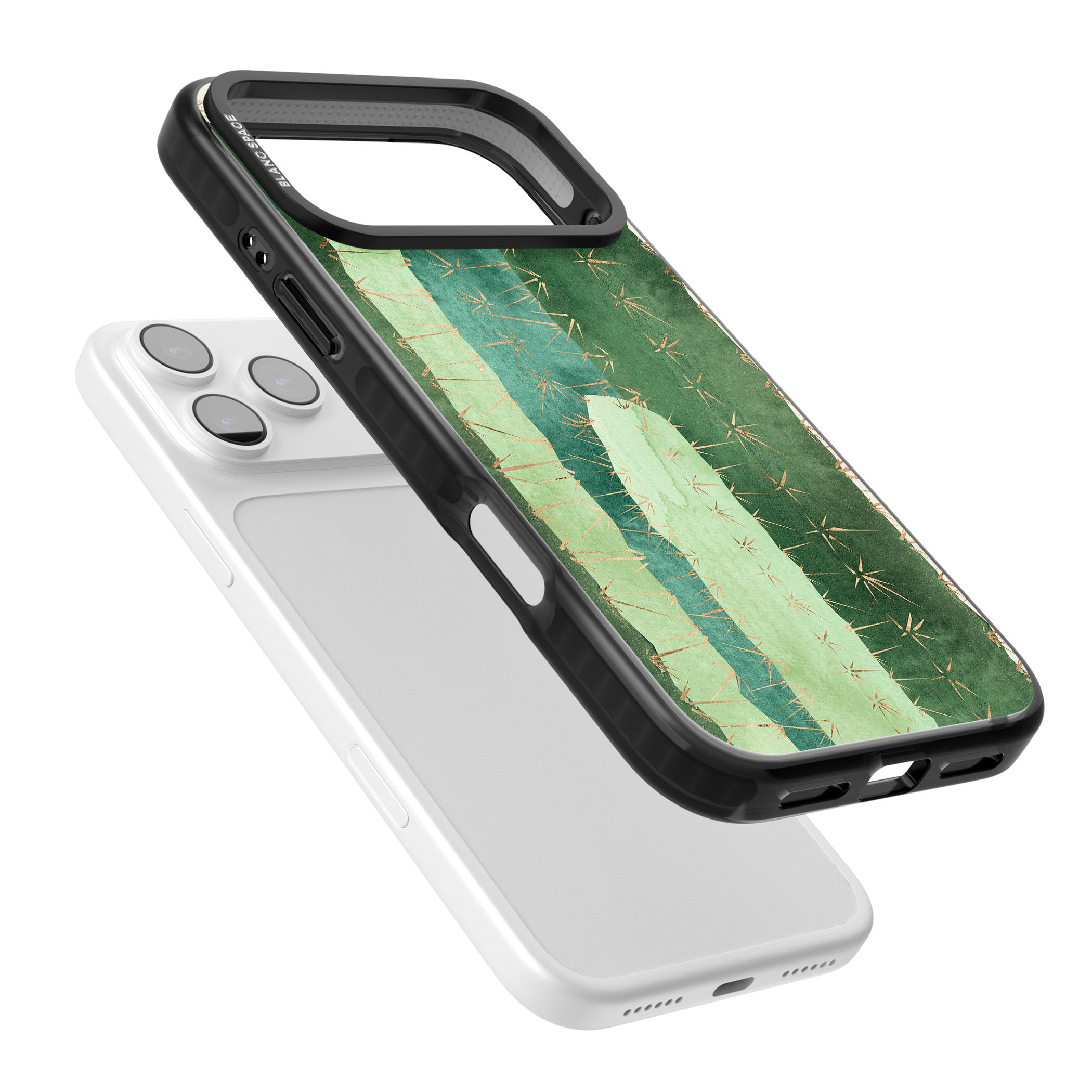 Large Cacti iPhone 17 Pro Impact Pro Black Phone Case Colours