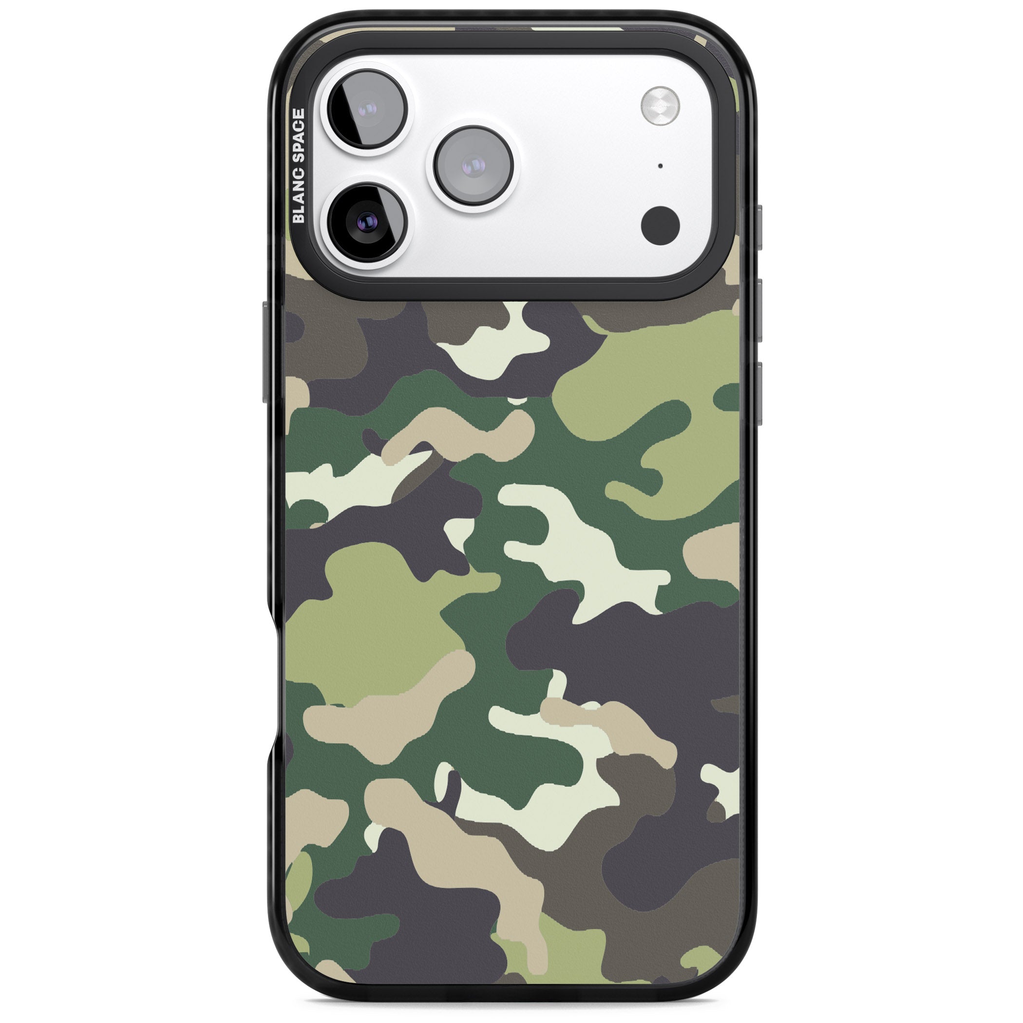 Green Camo iPhone 17 Pro Impact Pro Black Phone Case