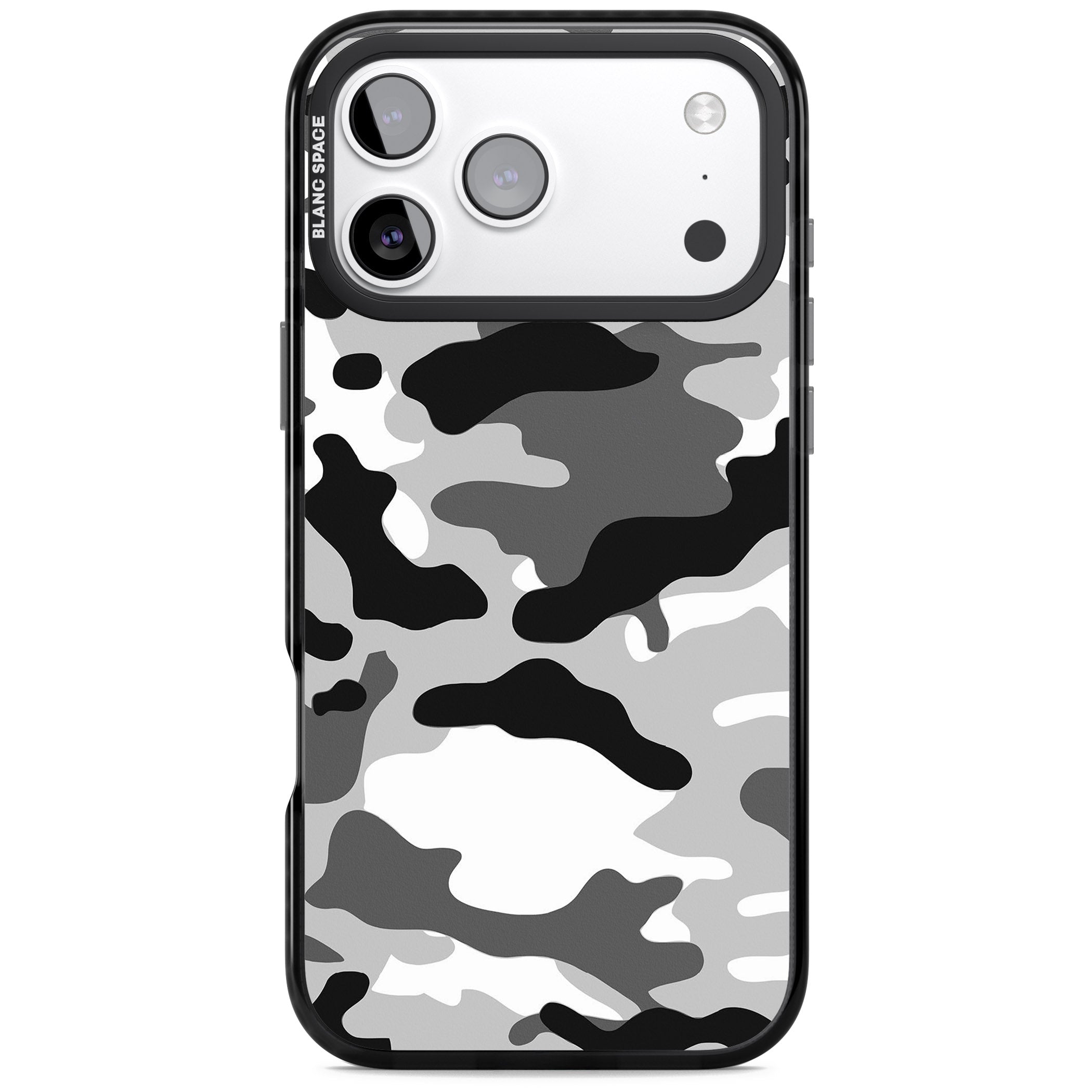 Grey Black Urban Camo iPhone 17 Pro Impact Pro Black Phone Case