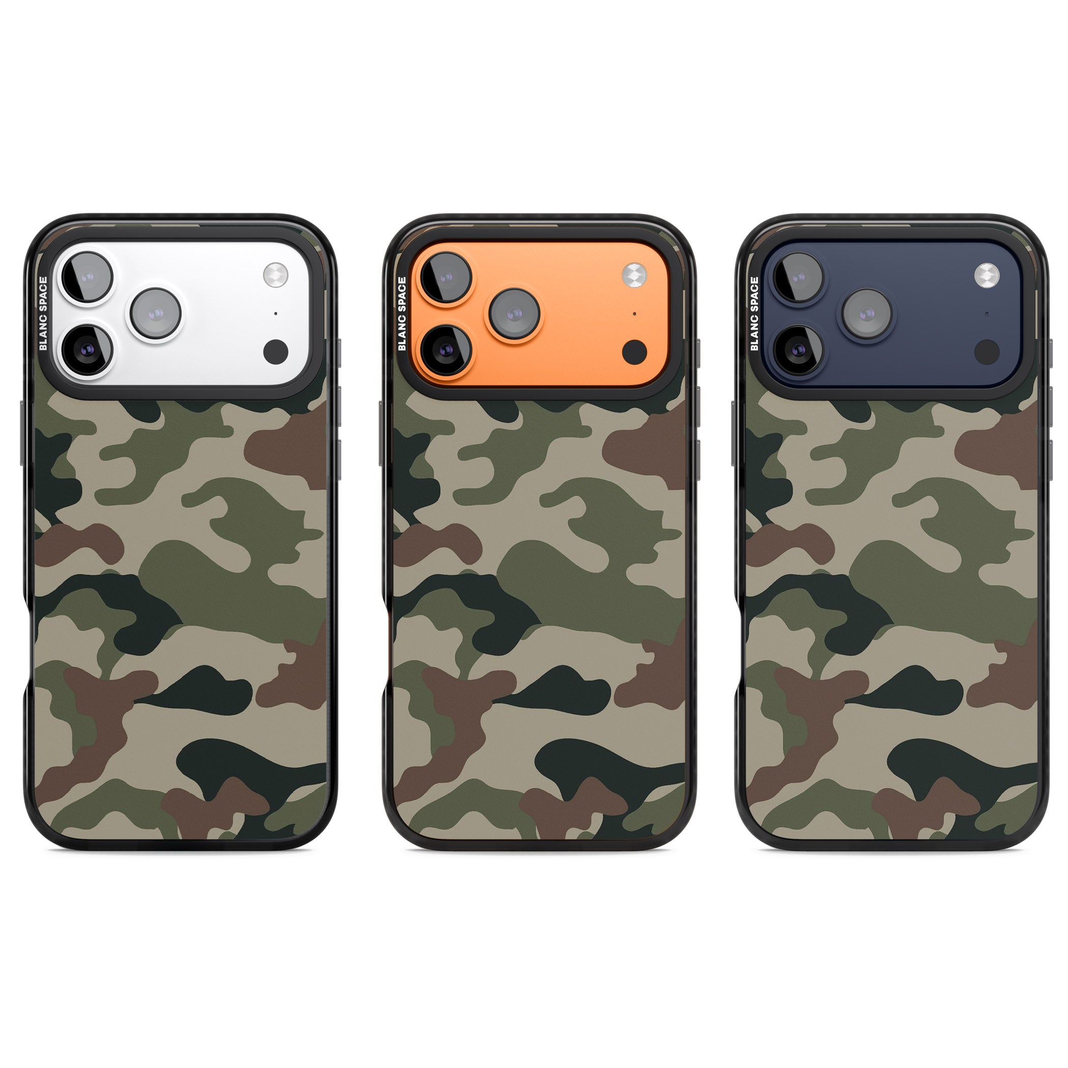 Woodland British Camo iPhone 17 Pro Impact Pro Black Phone Case APT Impact Protection