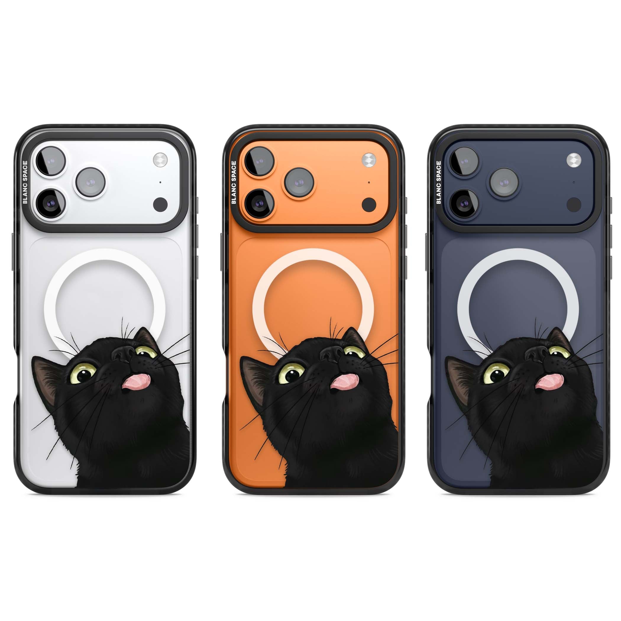 Black Cat Energy for her iPhone case | Black Impact Magsafe case for iPhone 17 Pro, iPhone 17 Pro Max