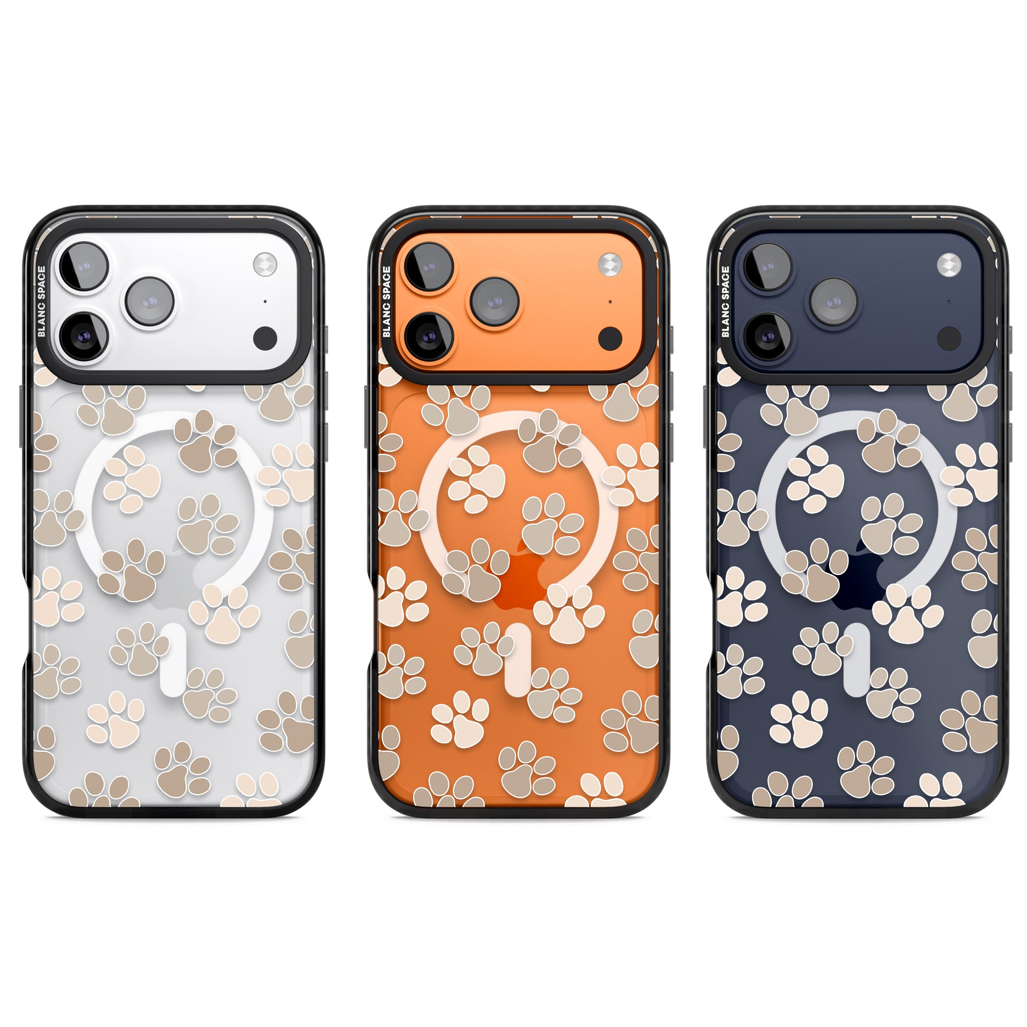 Paw Prints iPhone 17 Pro Impact Pro Black Phone Case APT Impact Protection