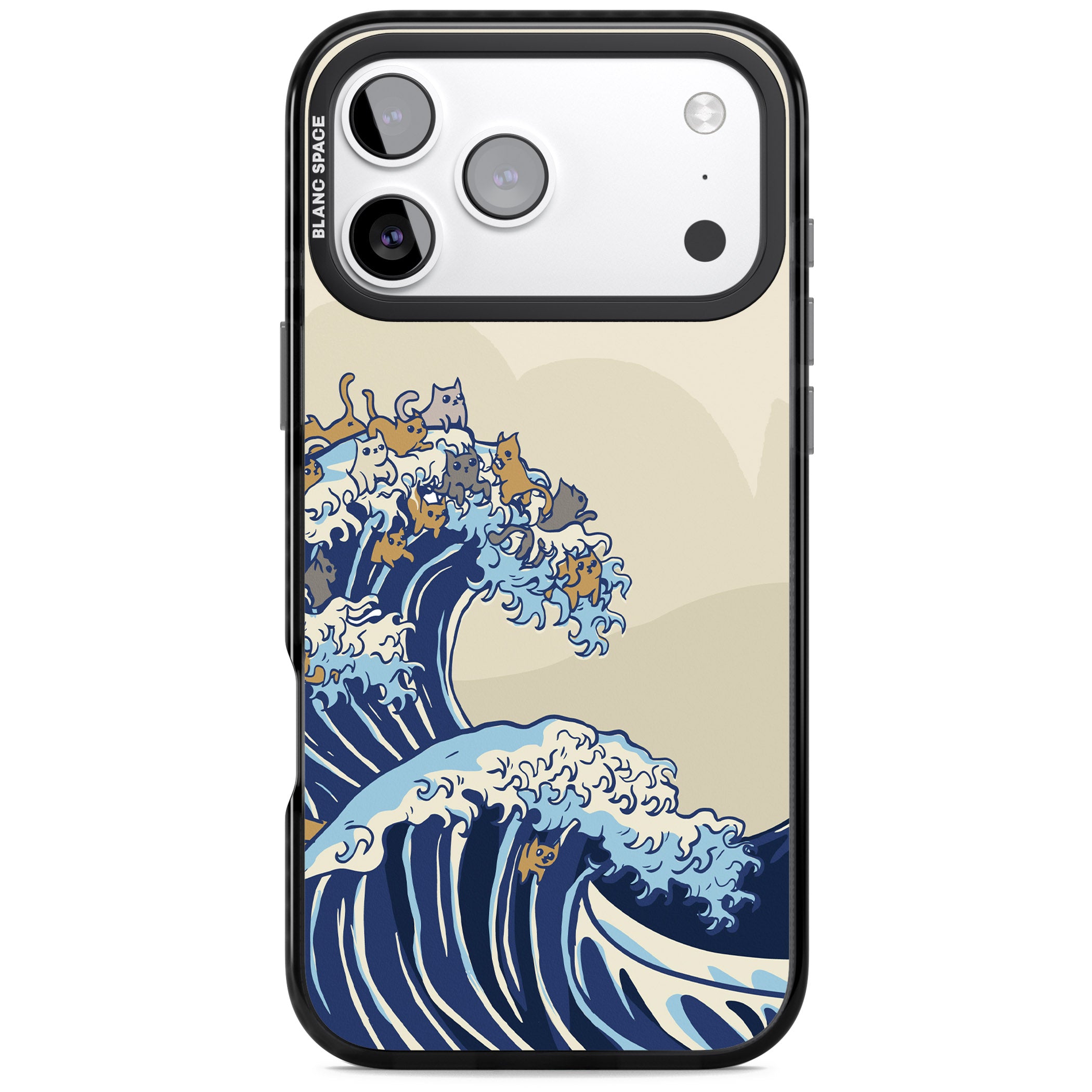 The Great Cat Wave iPhone 17 Pro Impact Pro Black Phone Case