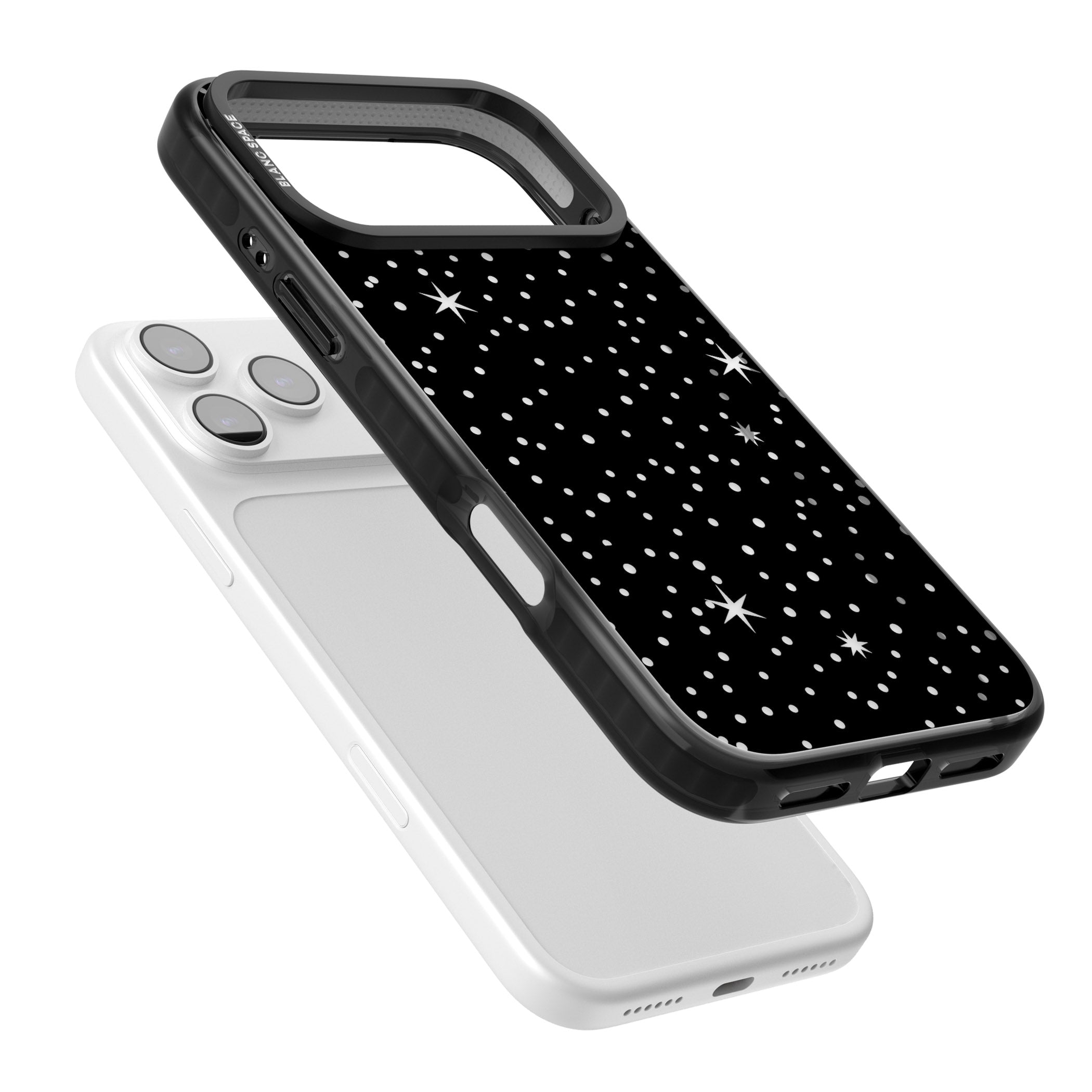 Celestial Cut Out Stars iPhone 17 Pro Impact Pro Black Phone Case Colours