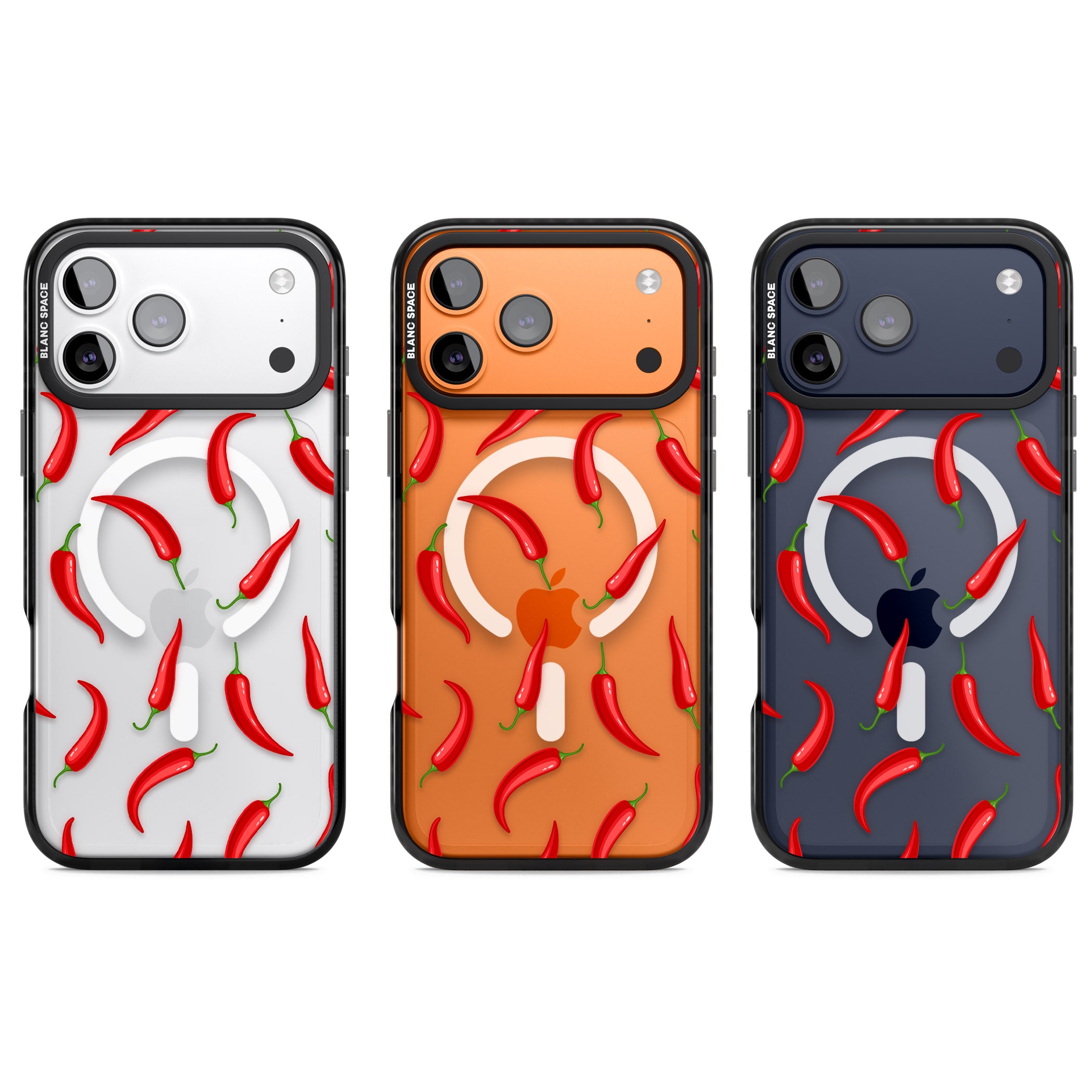 Chilli Pattern iPhone 17 Pro Impact Pro Black Phone Case APT Impact Protection