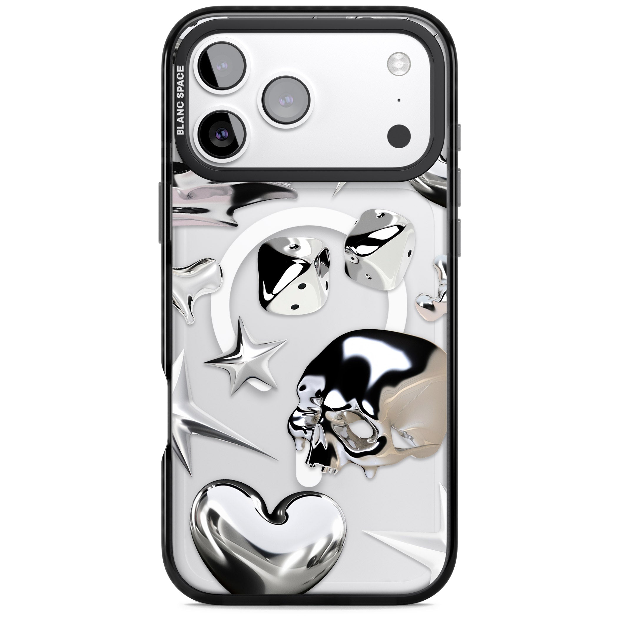 Chromed iPhone 17 Pro Impact Pro Black Phone Case