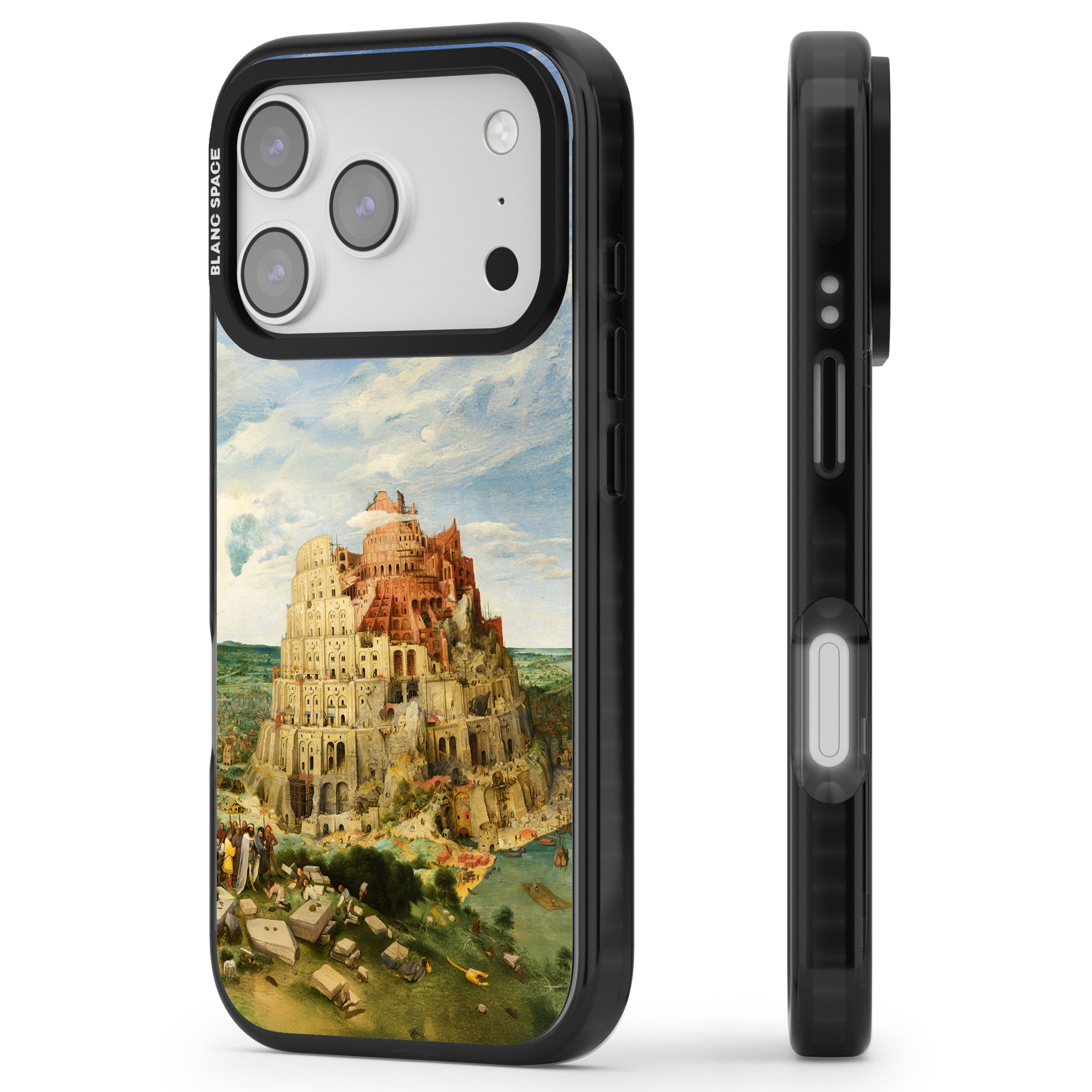 Tower Of Babel iPhone 17 Pro Impact Pro Black Phone Case Side Profile