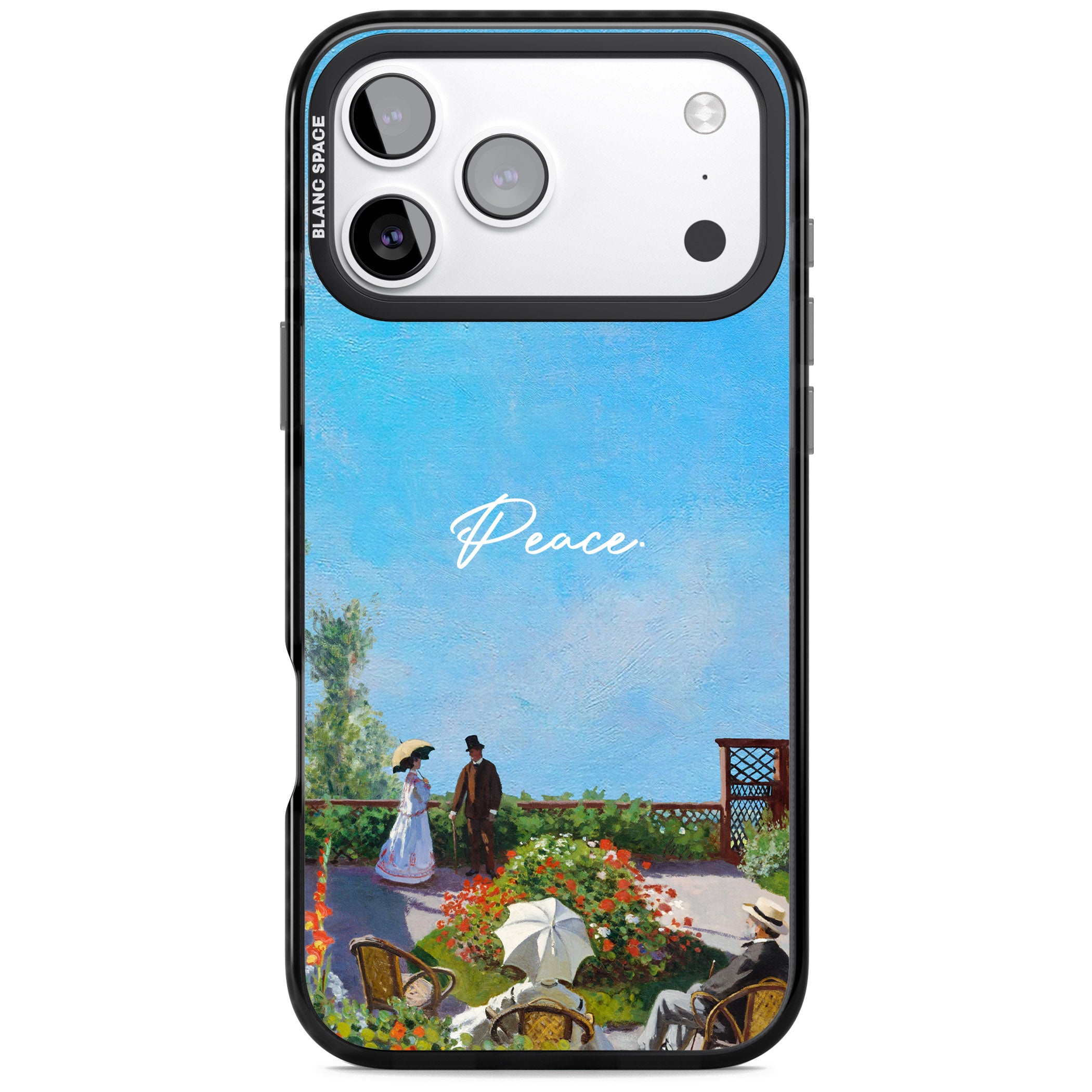 Monet Garden Terrace iPhone 17 Pro Impact Pro Black Phone Case