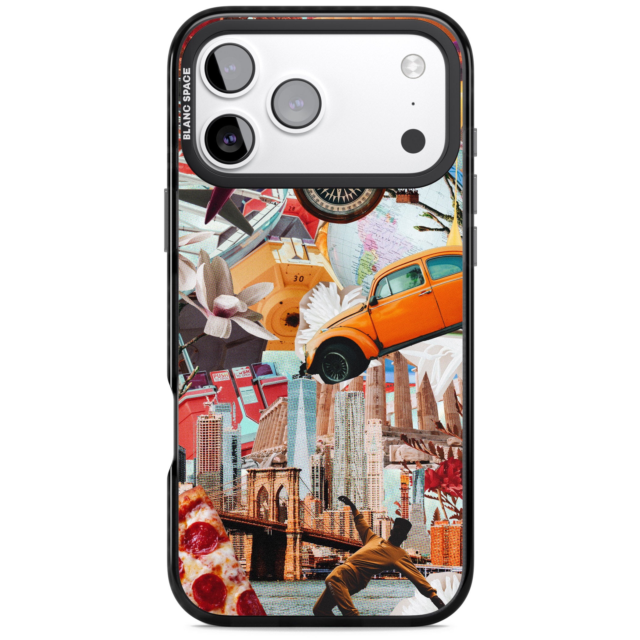 Bold New York Collage iPhone 17 Pro Impact Pro Black Phone Case