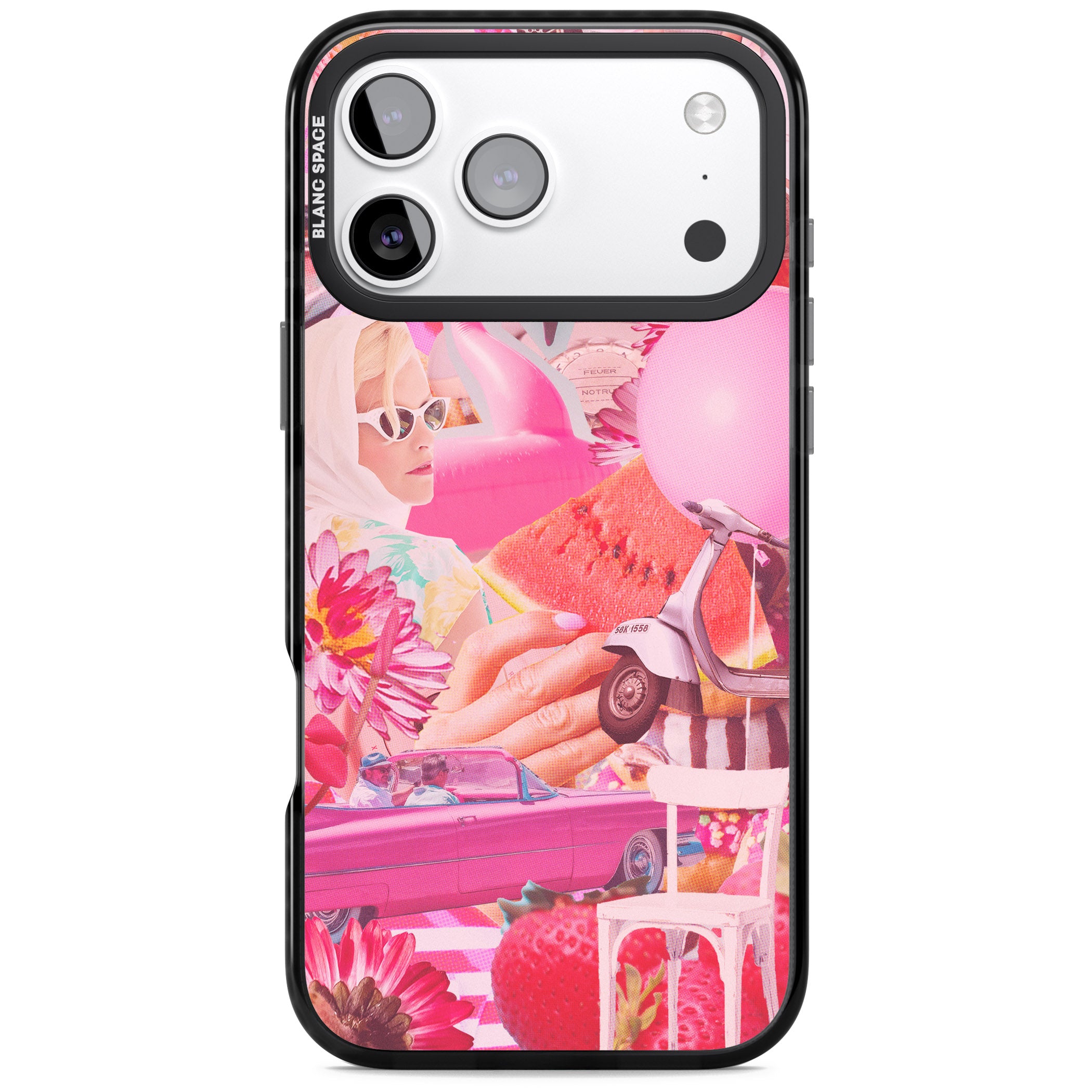 Retro Pink Glamour iPhone 17 Pro Impact Pro Black Phone Case