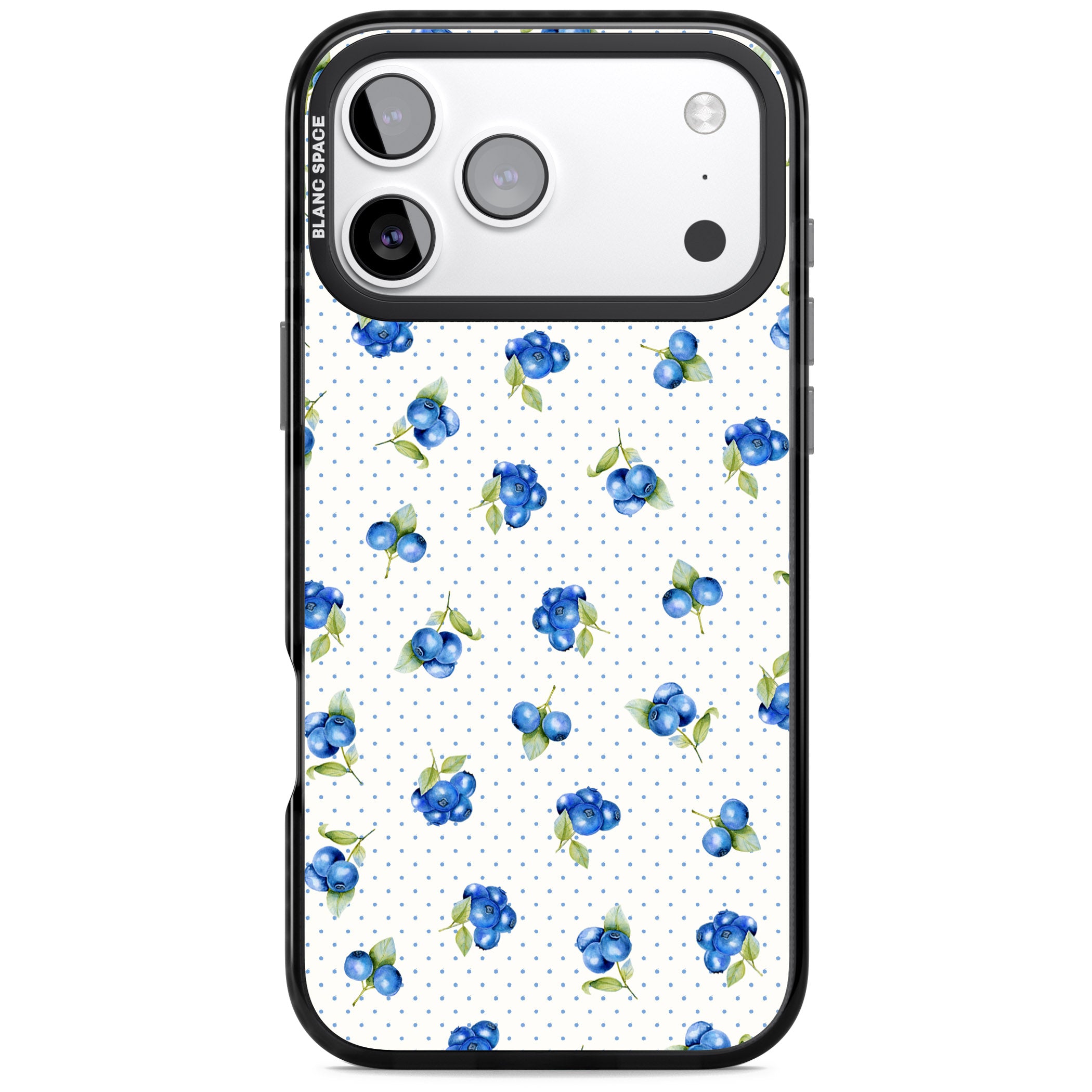 Blueberry Picnic iPhone 17 Pro Impact Pro Black Phone Case