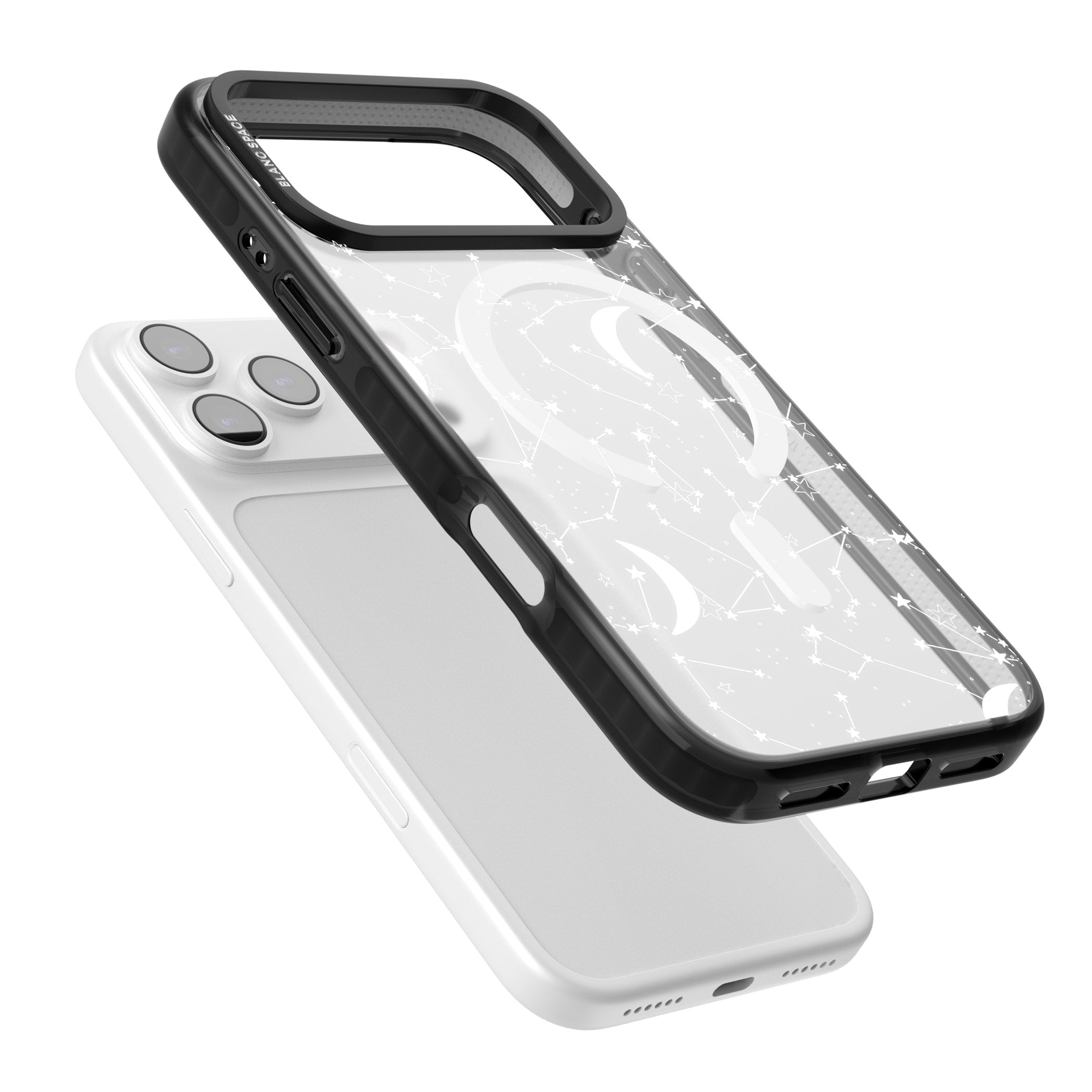 White Constellations iPhone 17 Pro Impact Pro Black Phone Case Colours