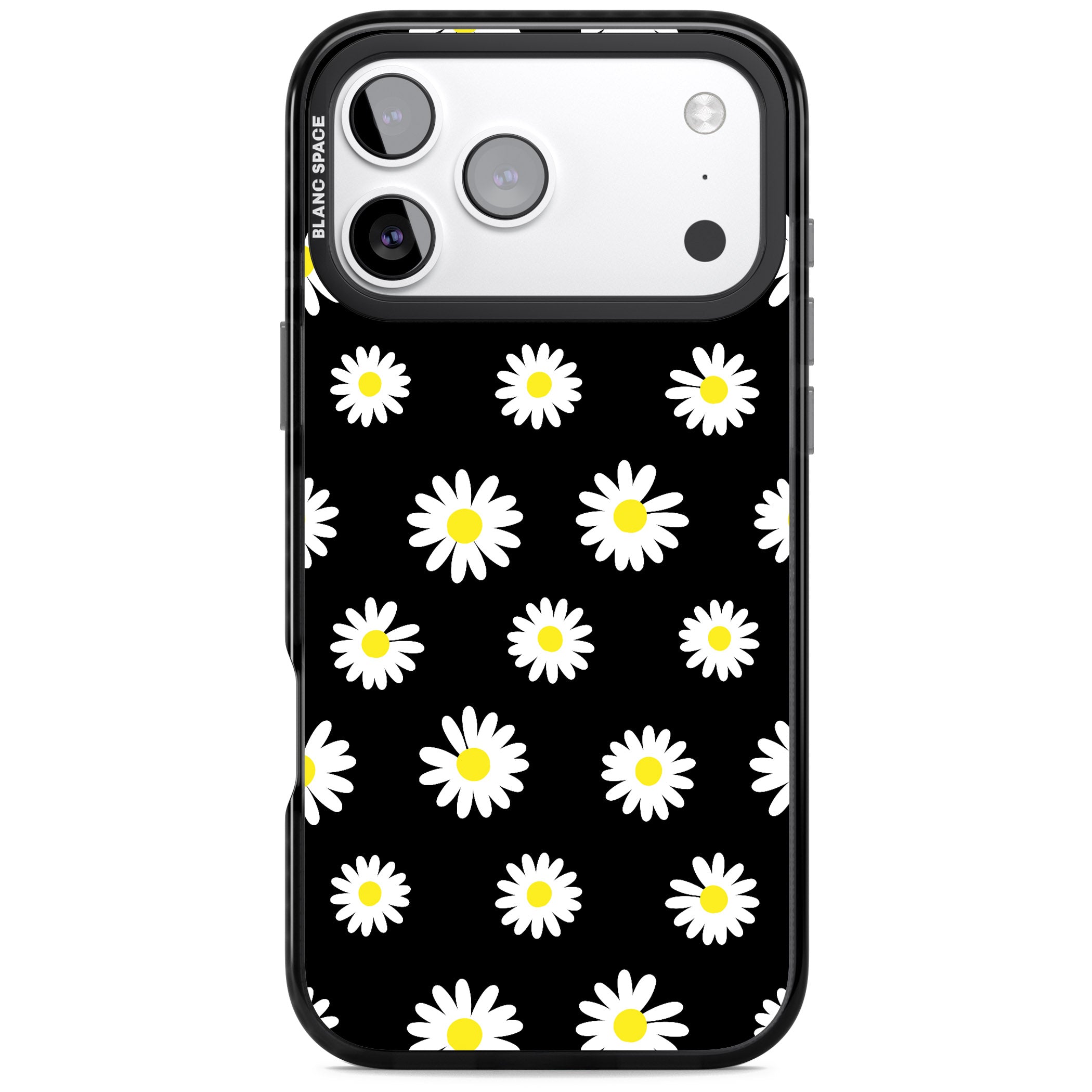 Personalised Chic Daisy Pattern iPhone 17 Pro Impact Pro Black Phone Case