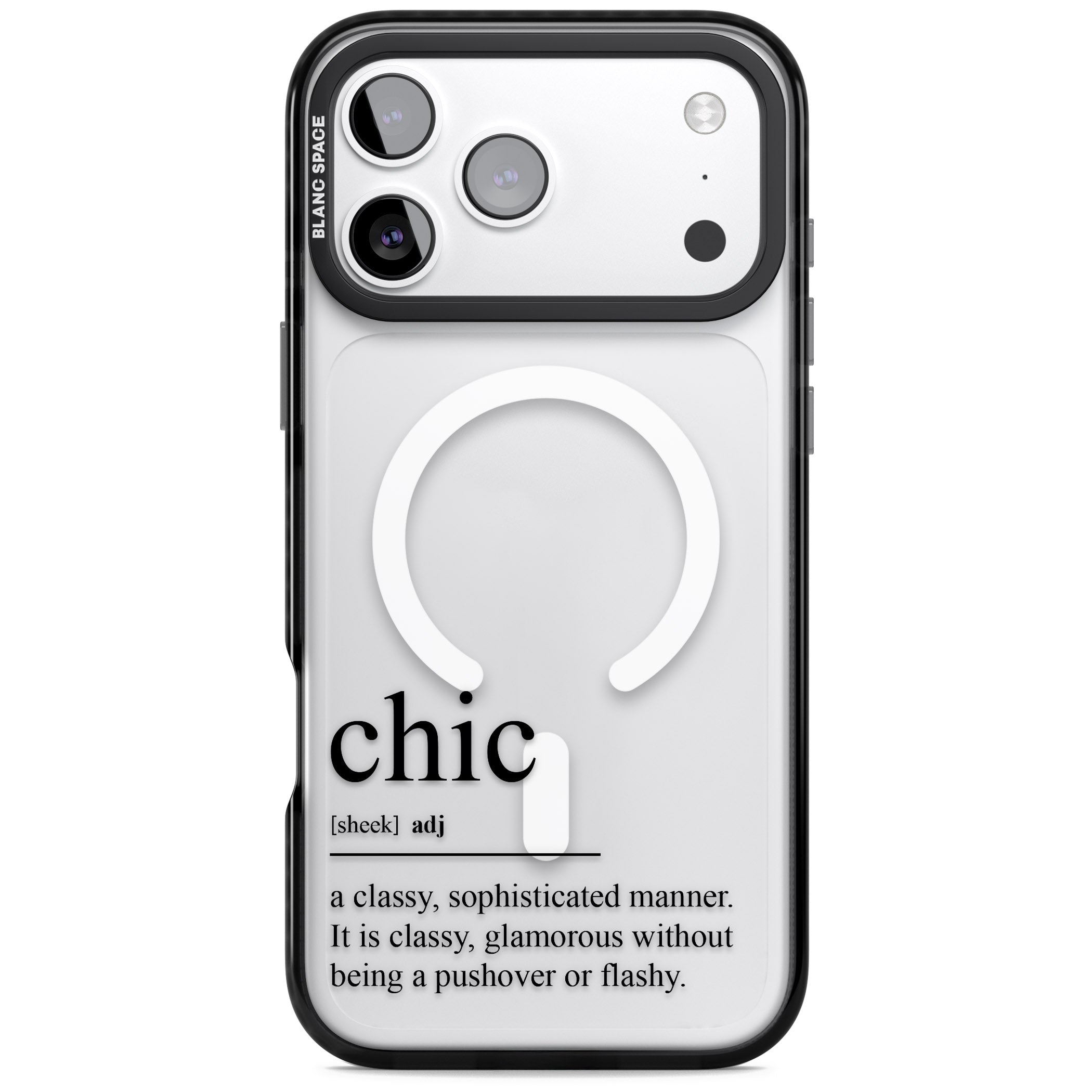 Chic iPhone 17 Pro Impact Pro Black Phone Case