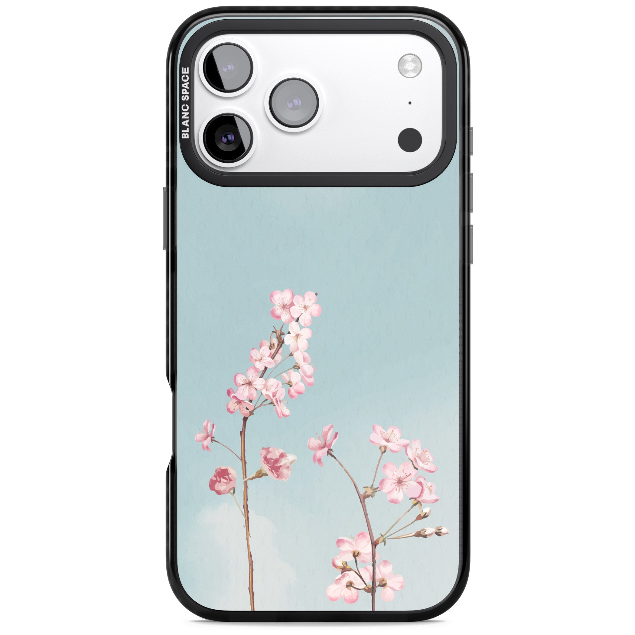 Blossom Flower Sky iPhone 17 Pro Impact Pro Black Phone Case