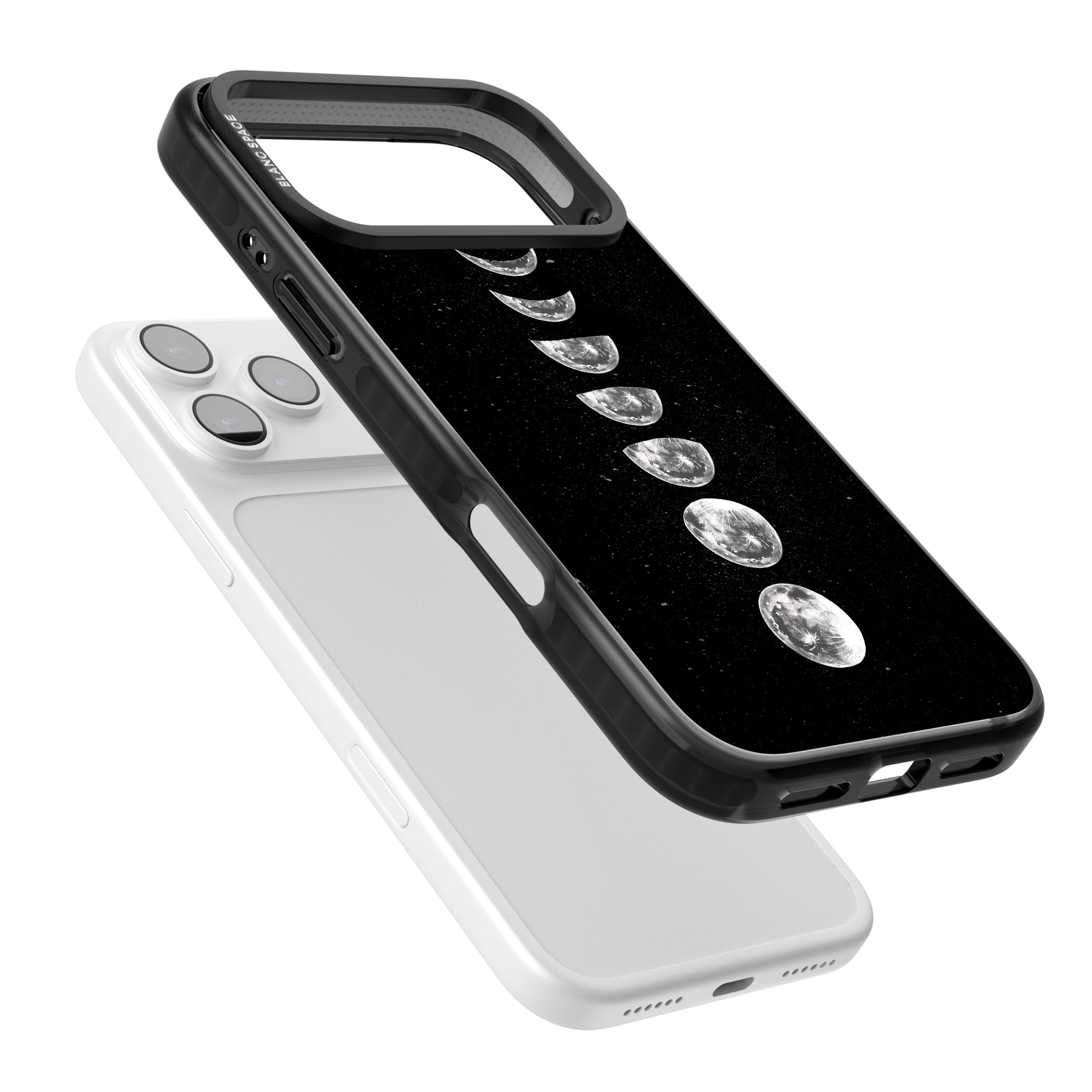 Light Watercolour Moons iPhone 17 Pro Impact Pro Black Phone Case Colours