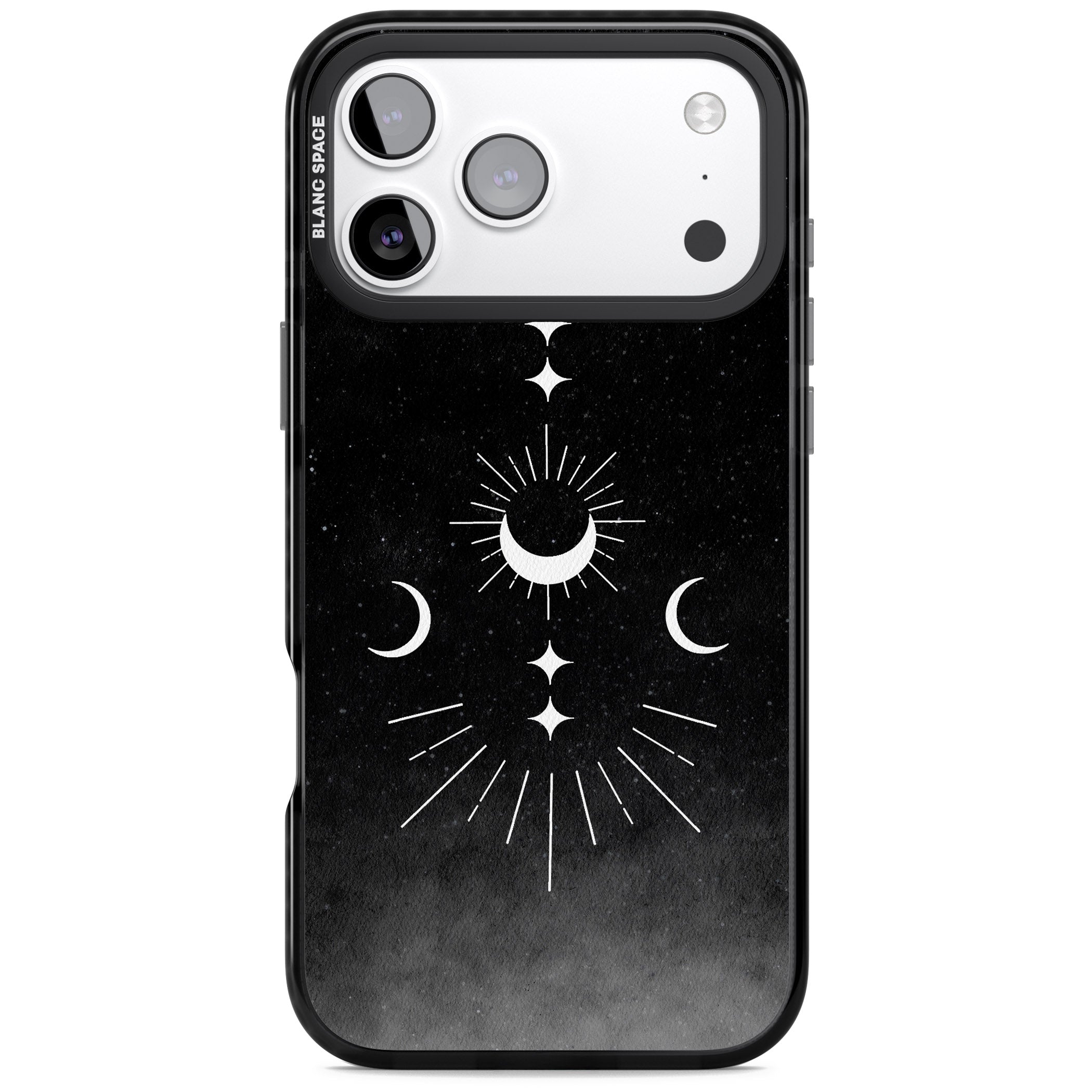 Lunar Mandala iPhone 17 Pro Impact Pro Black Phone Case