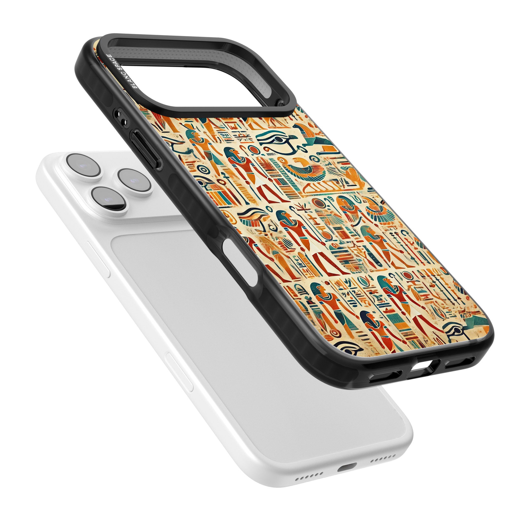 Egyptian Heiroglyphics iPhone 17 Pro Impact Pro Black Phone Case Colours