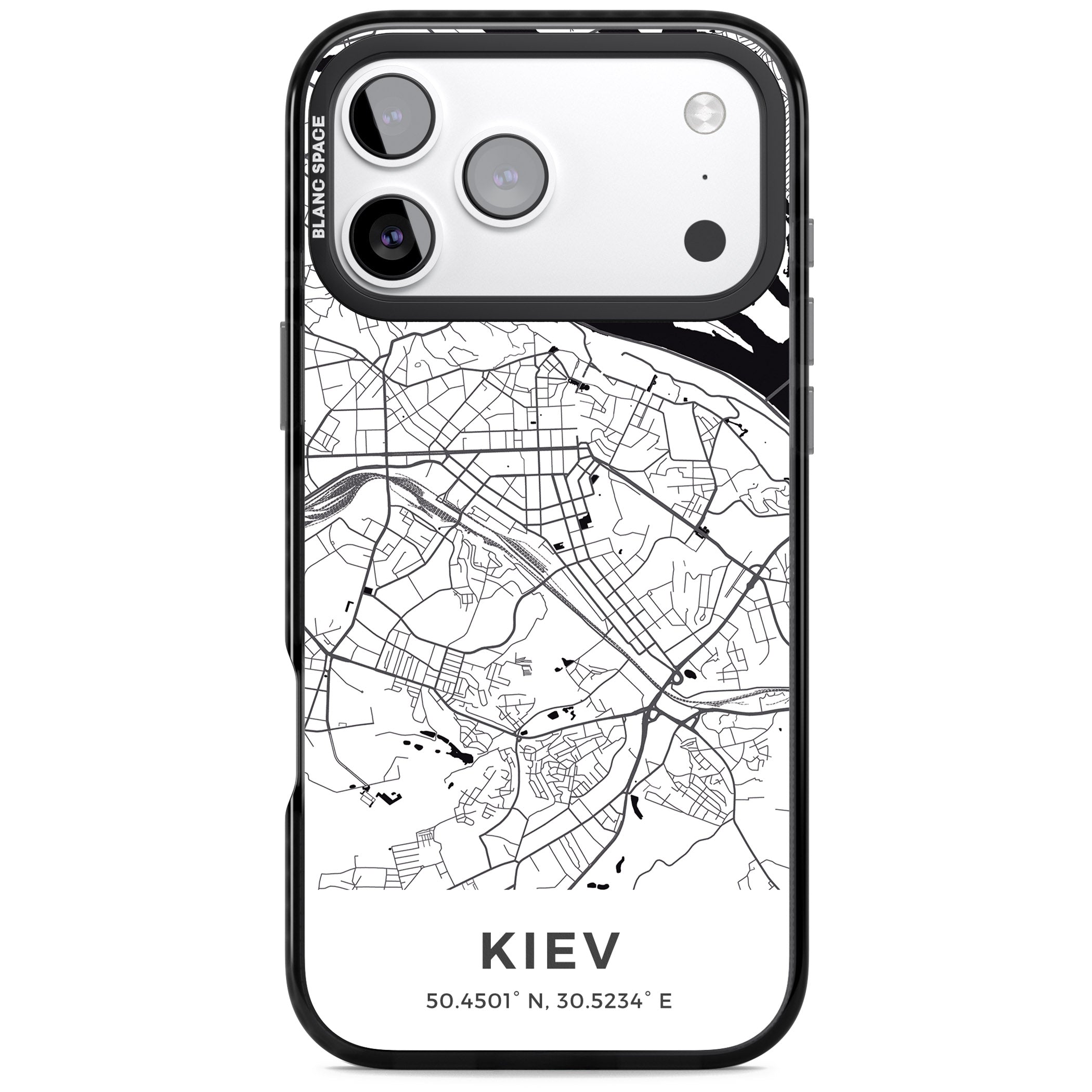 Kiev Map iPhone 17 Pro Impact Pro Black Phone Case