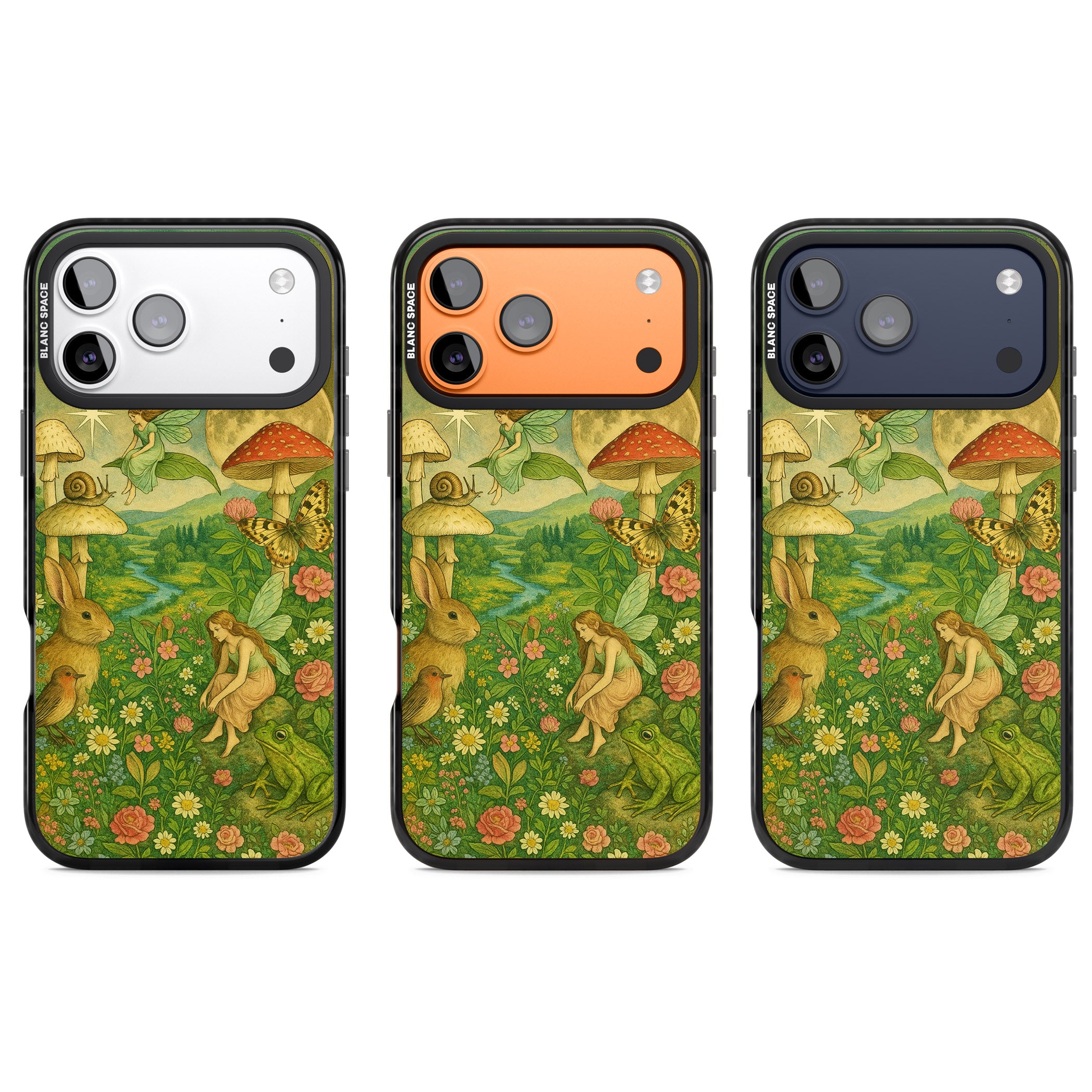 Fairies & Flowers iPhone 17 Pro Impact Pro Black Phone Case APT Impact Protection