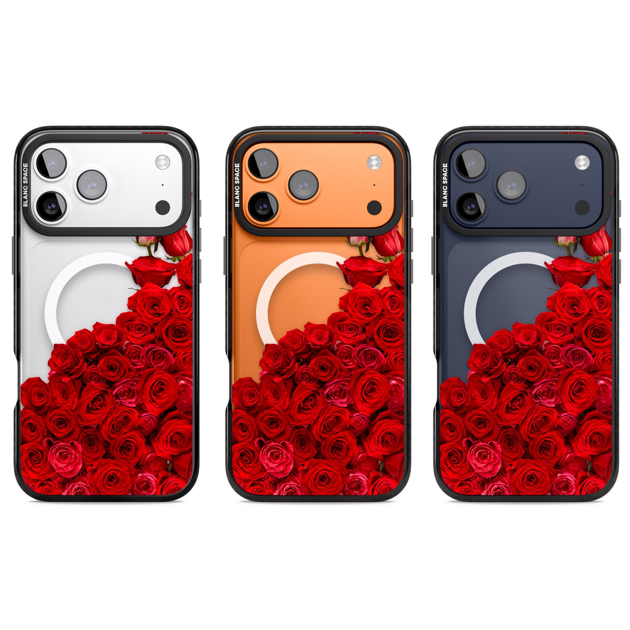 Floral Roses iPhone 17 Pro Impact Pro Black Phone Case APT Impact Protection