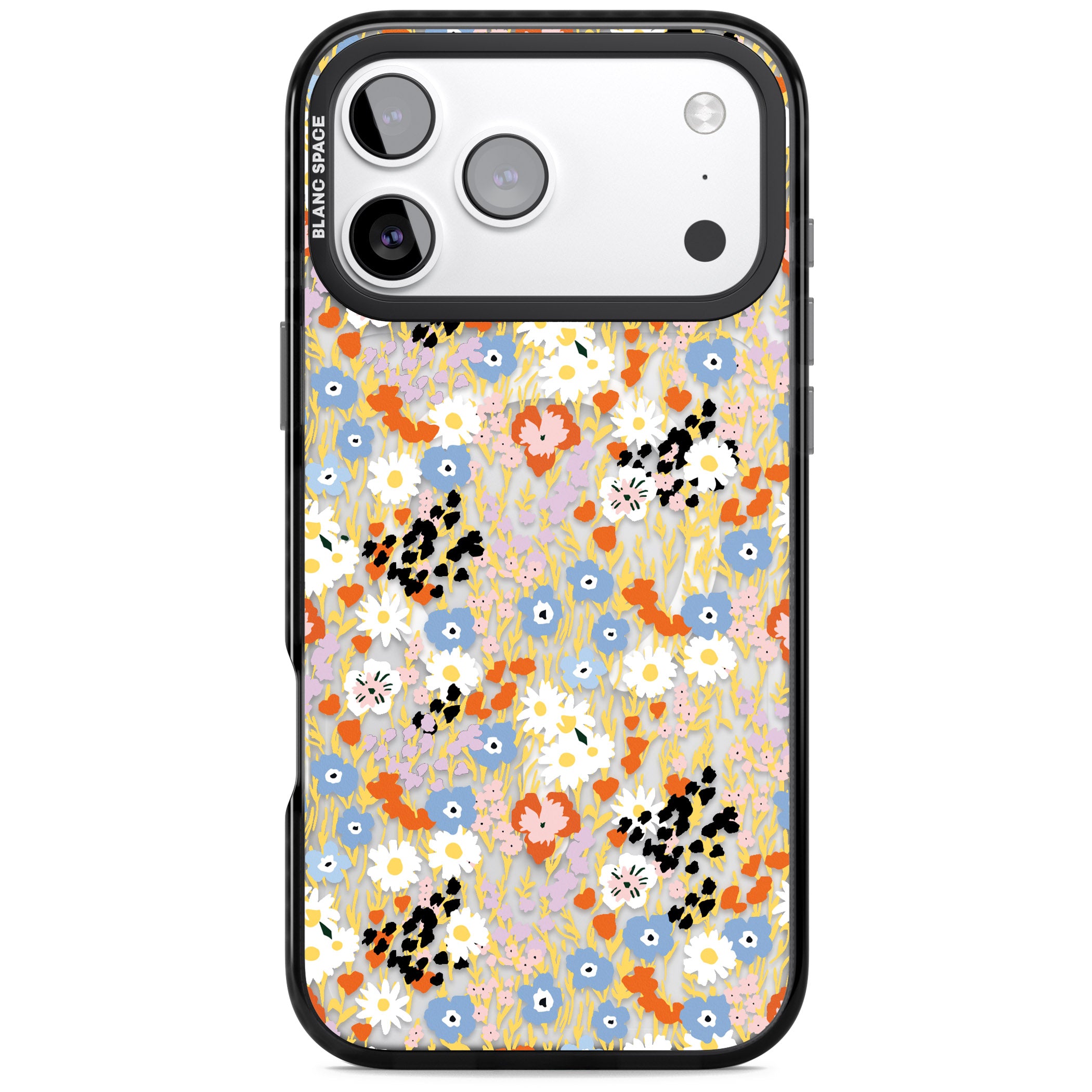 Floral Delight: Vibrant Blooms iPhone 17 Pro Impact Pro Black Phone Case