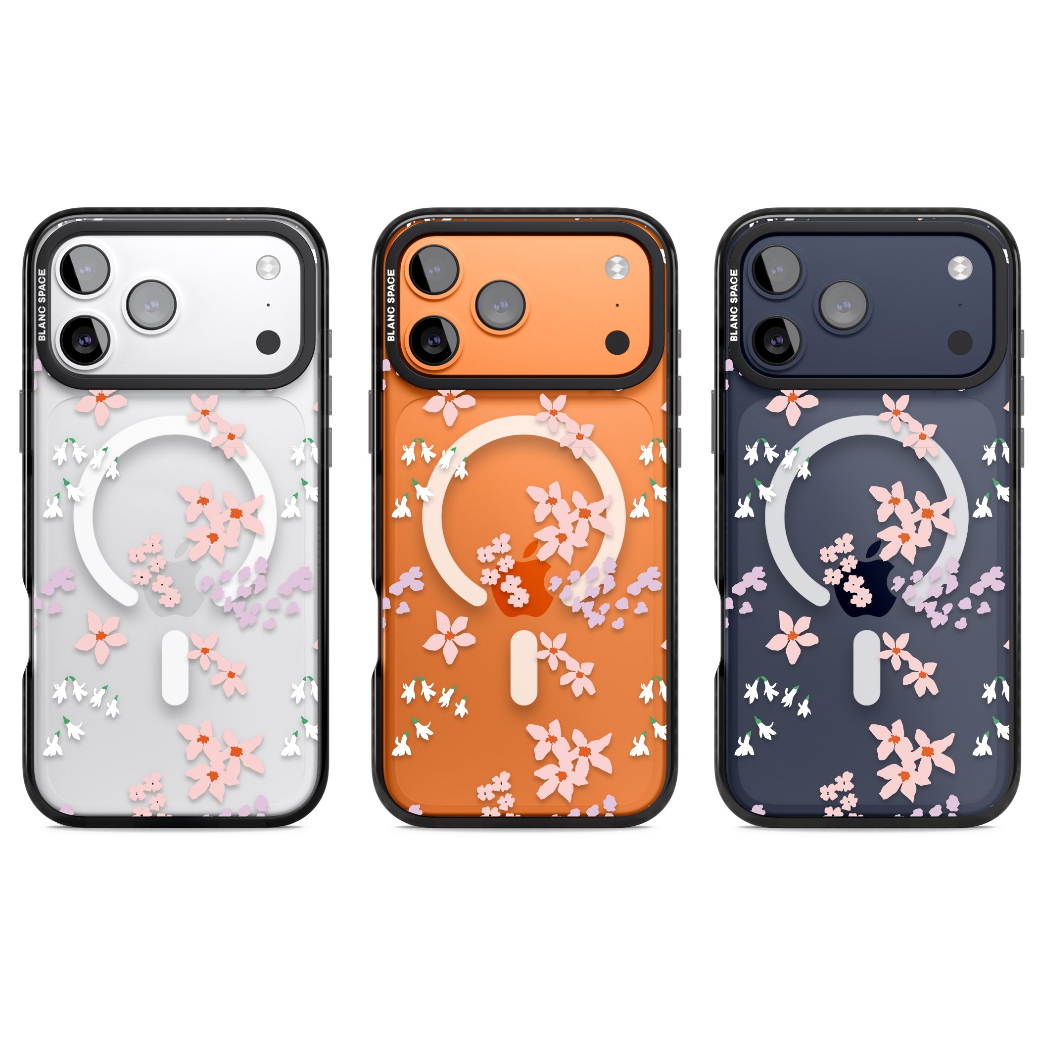 Pink & Purple Flower Mix iPhone 17 Pro Impact Pro Black Phone Case APT Impact Protection