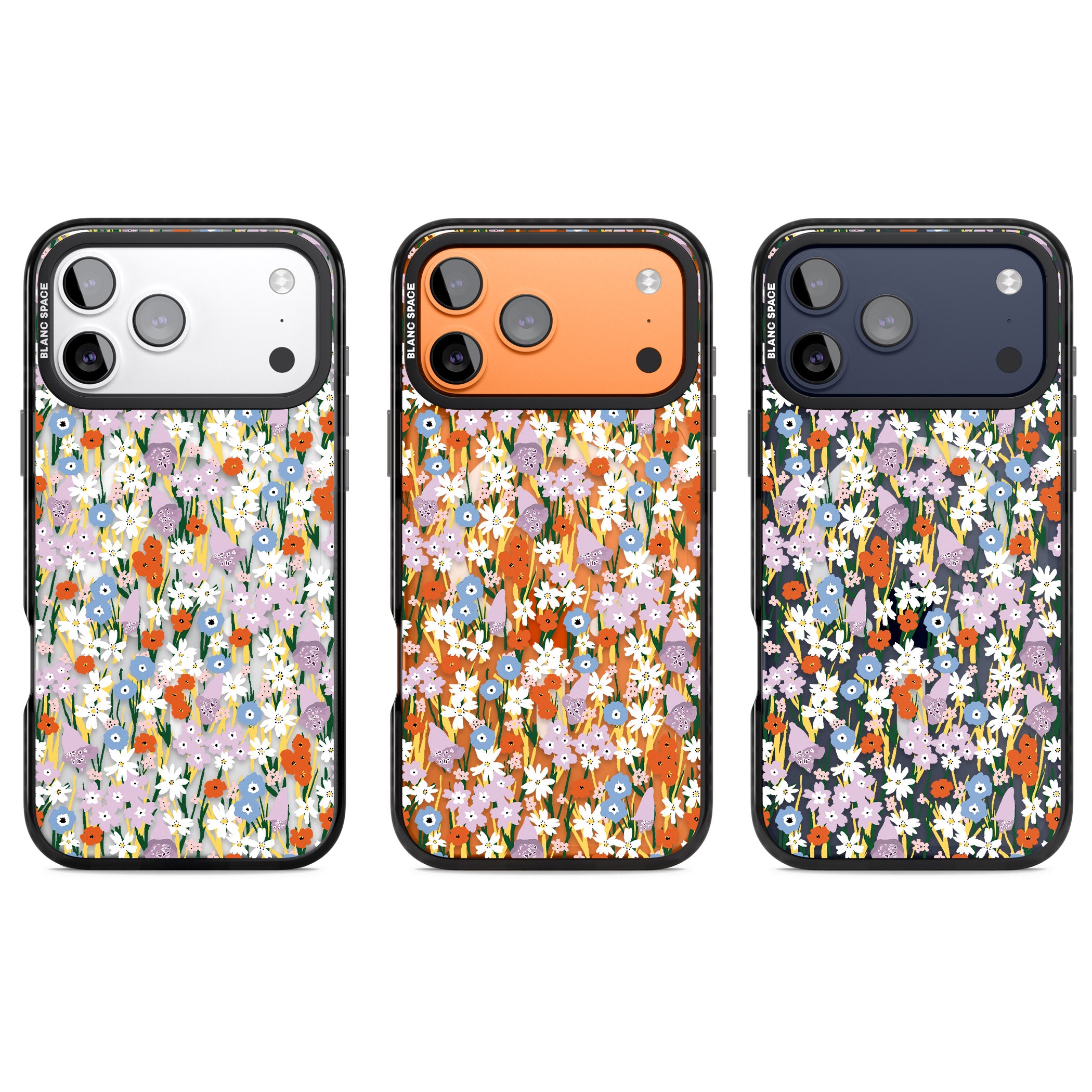 Vibrant Floral Garden iPhone 17 Pro Impact Pro Black Phone Case APT Impact Protection