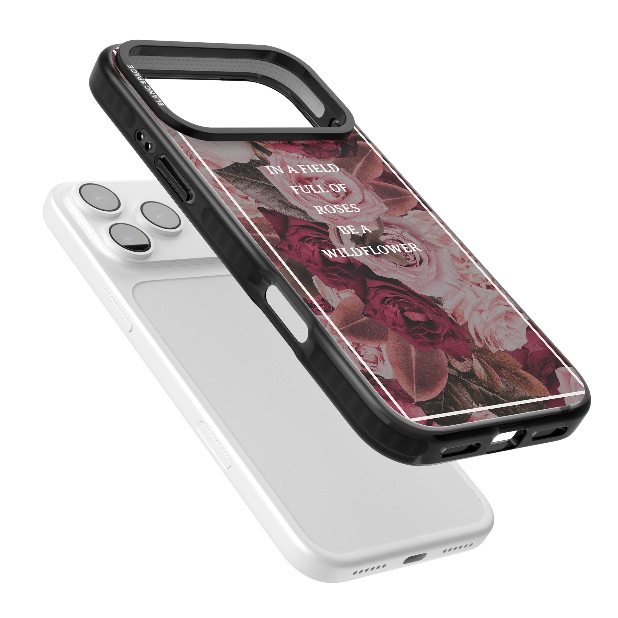 Wildflower Floral Quote iPhone 17 Pro Impact Pro Black Phone Case Colours