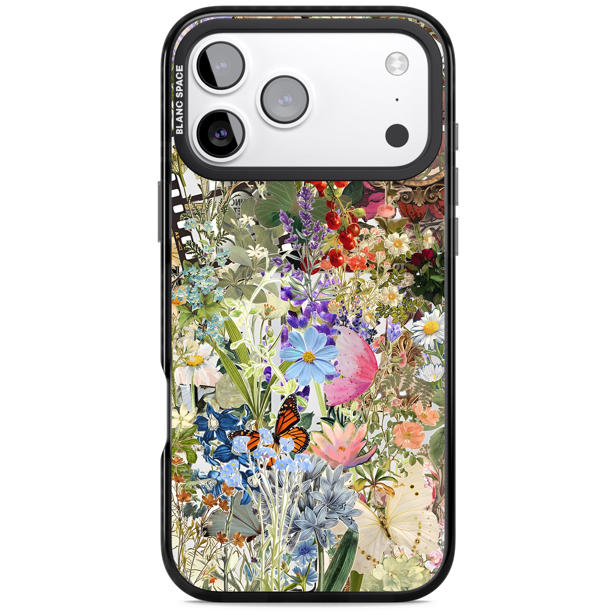 Flower Mix Collage iPhone 17 Pro Impact Pro Black Phone Case