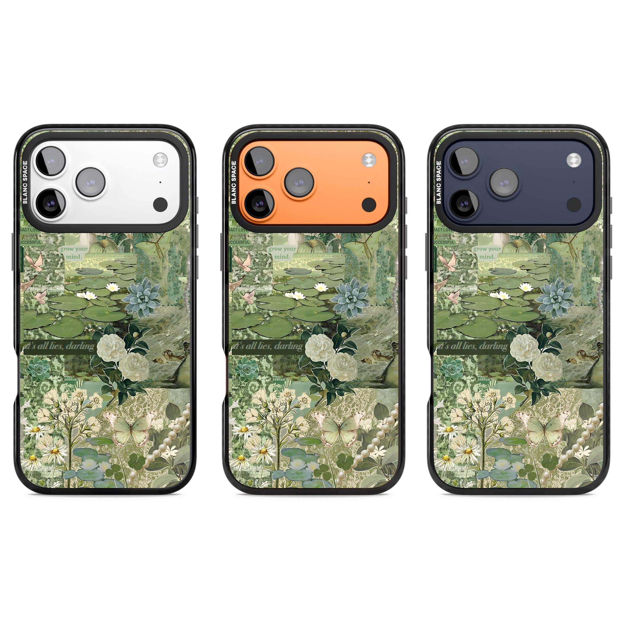 Sage Collage iPhone 17 Pro Impact Pro Black Phone Case APT Impact Protection