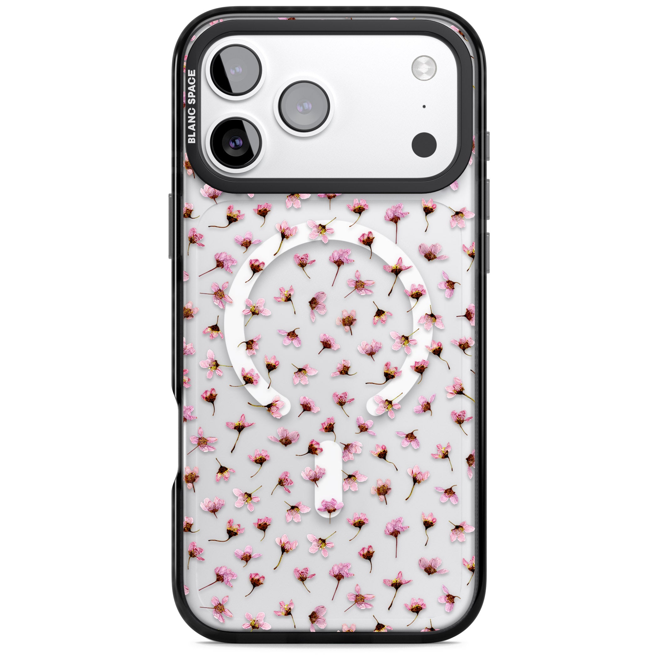 Pink Blossom iPhone 17 Pro Impact Pro Black Phone Case