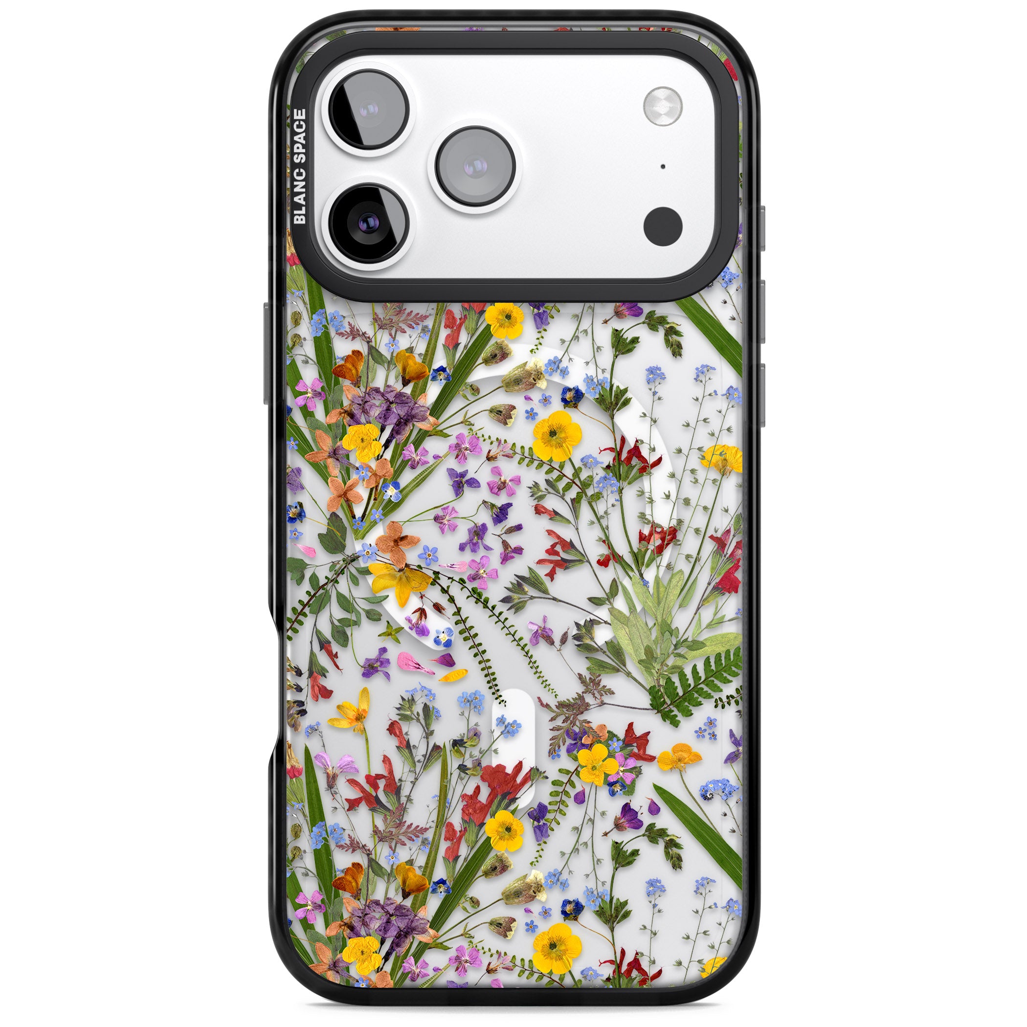 Wildflower & Leaves iPhone 17 Pro Impact Pro Black Phone Case