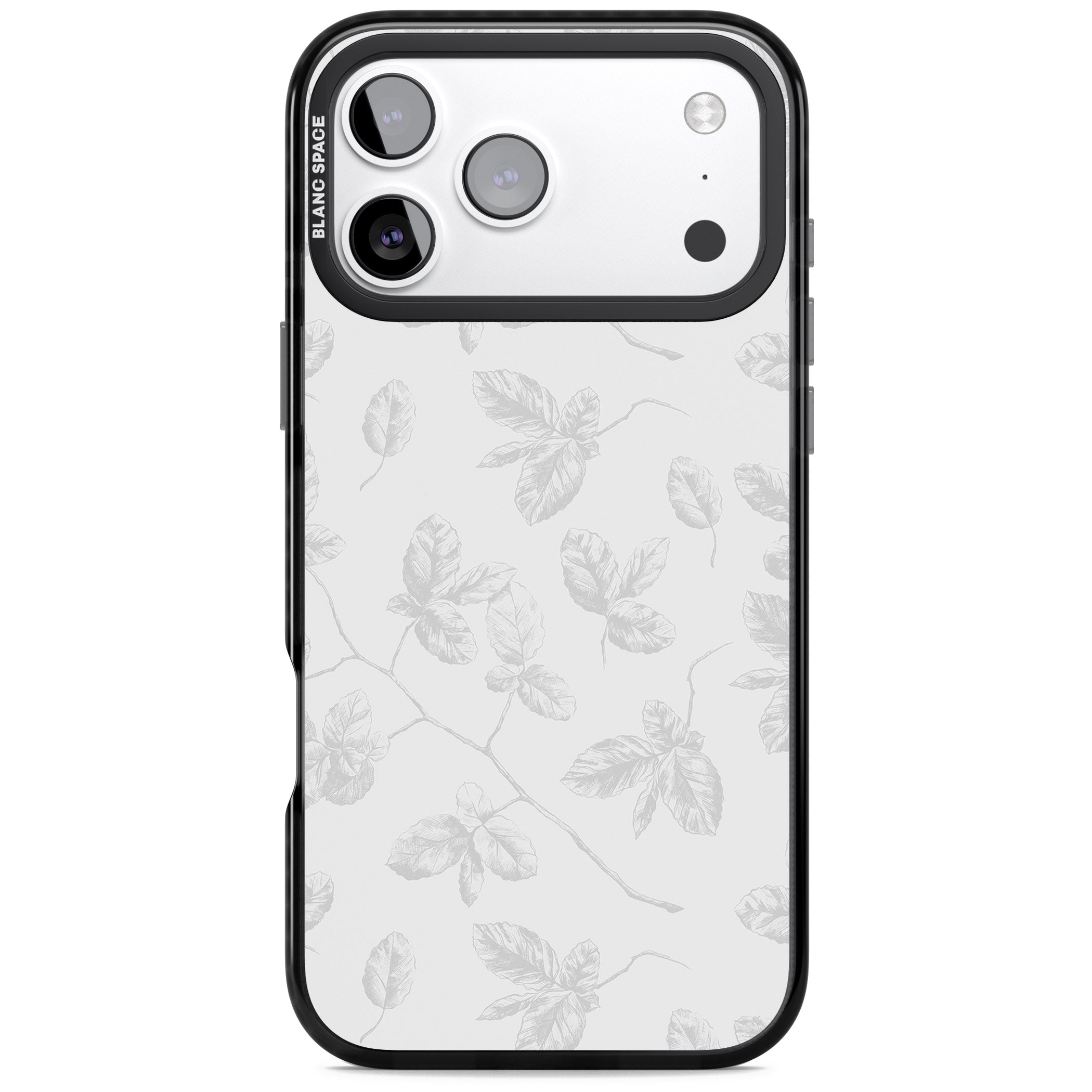 Grey Vine Botanical iPhone 17 Pro Impact Pro Black Phone Case