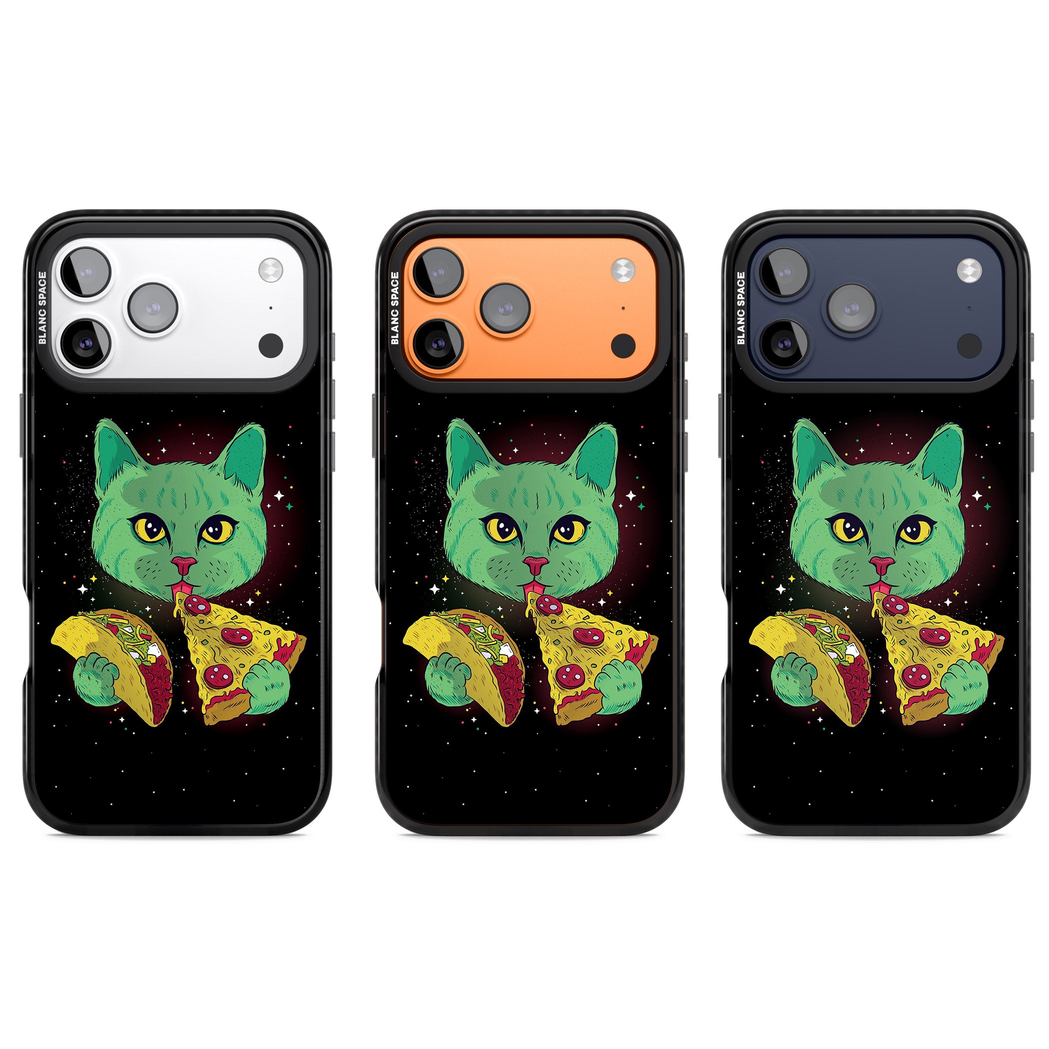 Pizza Purr iPhone 17 Pro Impact Pro Black Phone Case APT Impact Protection