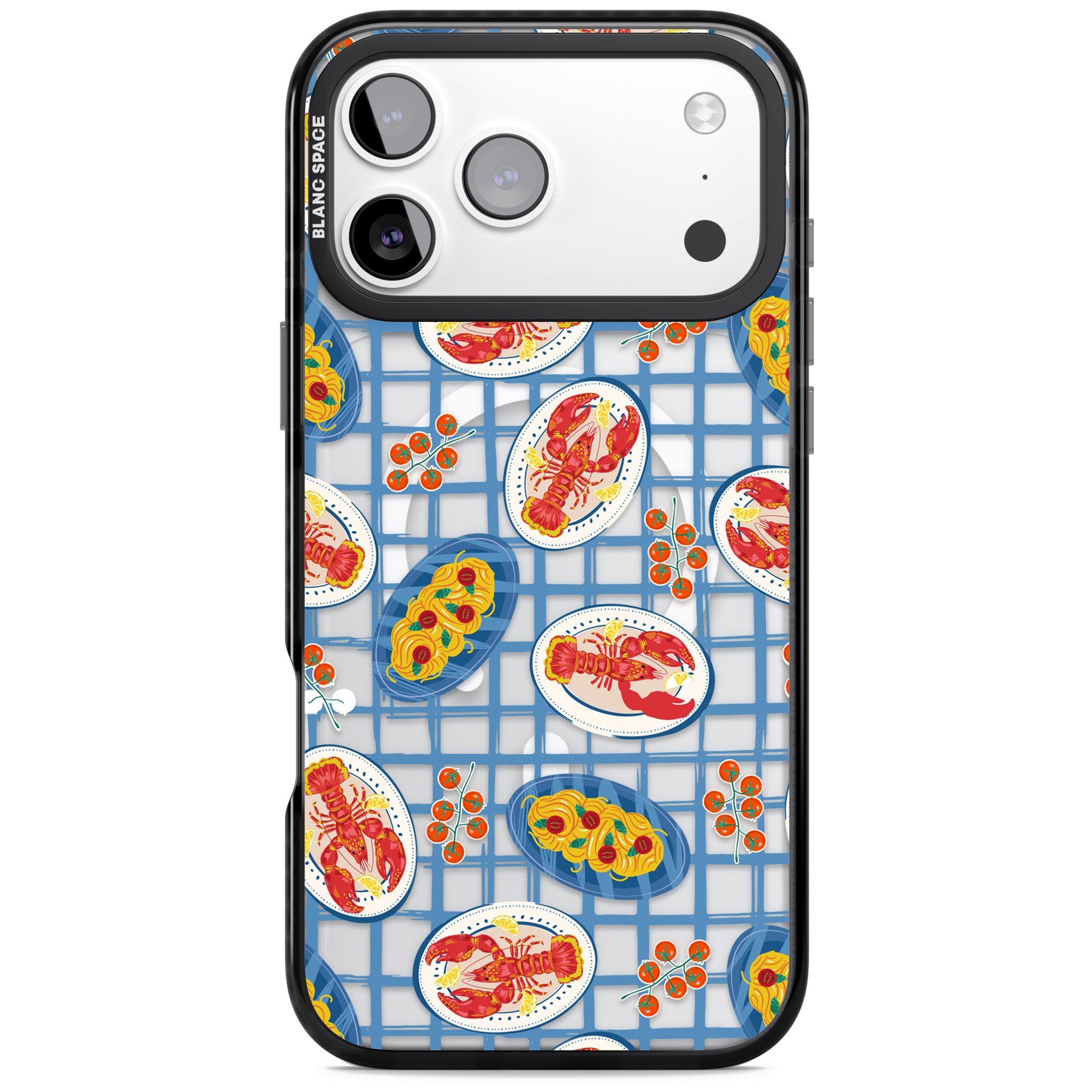 Lobster & Pasta Picnic iPhone 17 Pro Impact Pro Black Phone Case
