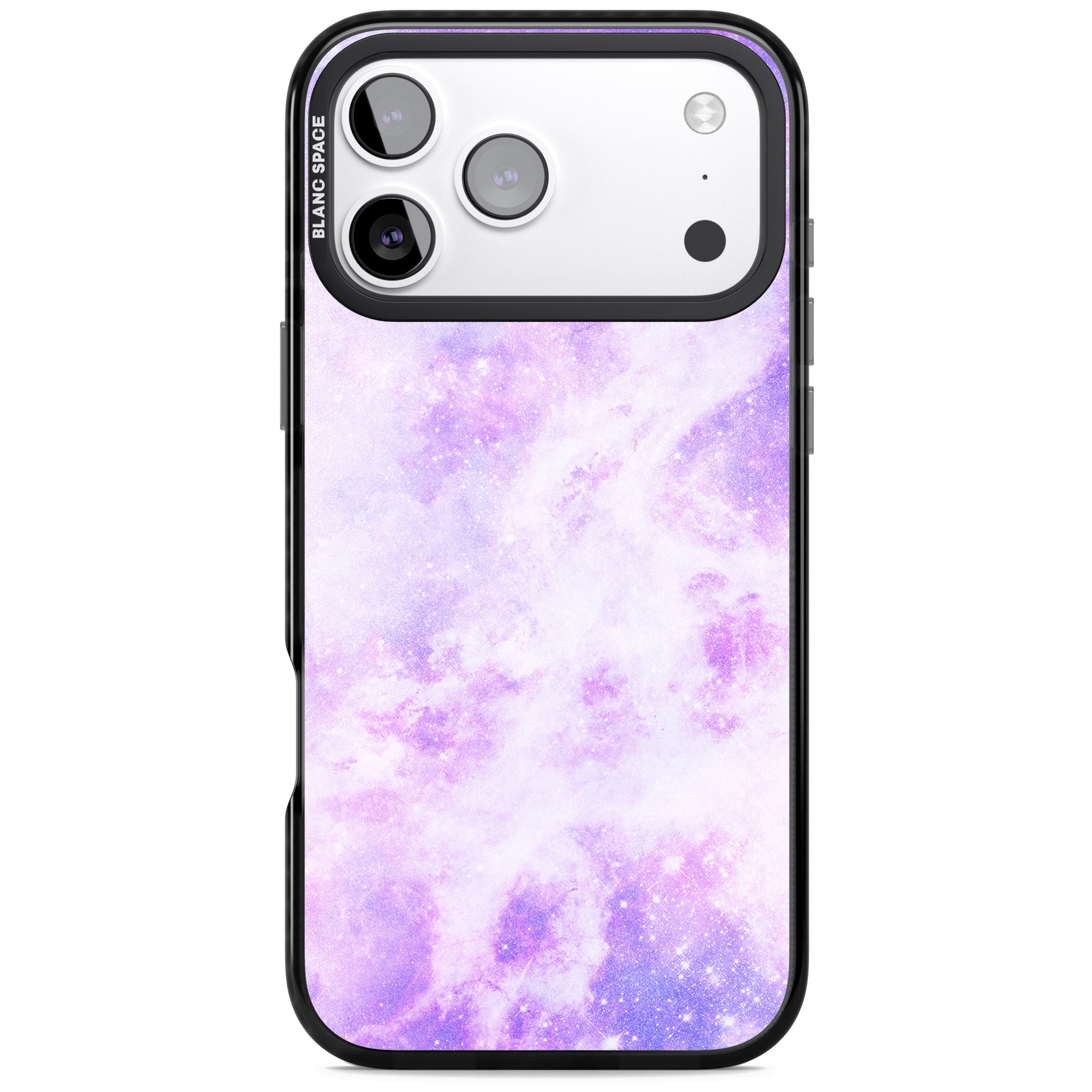 Purple Galaxy Vibes iPhone 17 Pro Impact Pro Black Phone Case