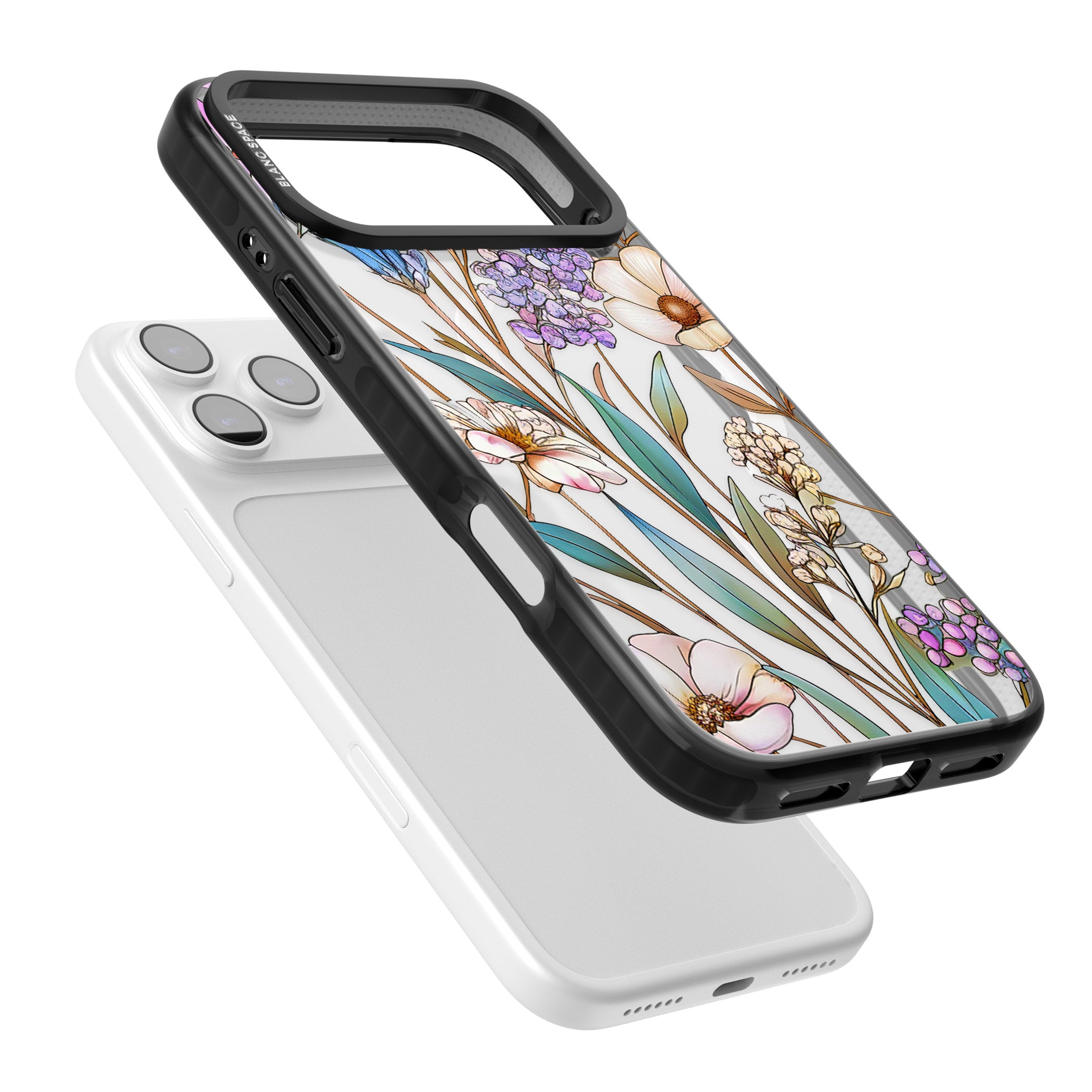 Glass Wildflower Mix iPhone 17 Pro Impact Pro Black Phone Case Colours