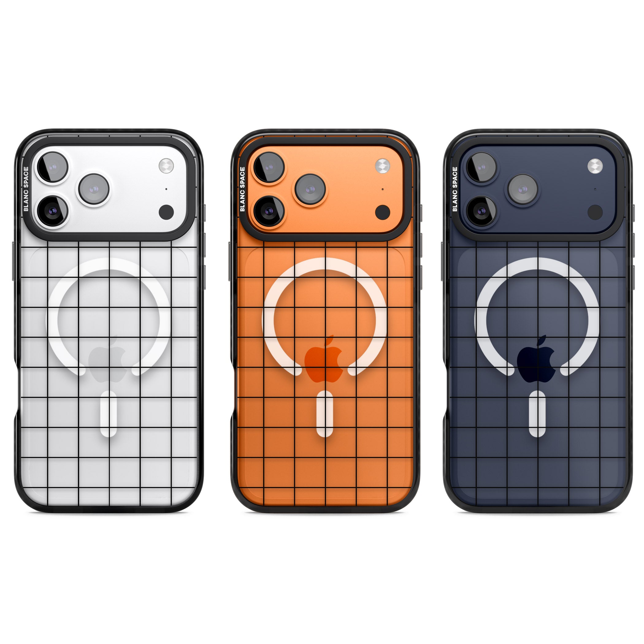 Simplistic Large Grid iPhone 17 Pro Impact Pro Black Phone Case APT Impact Protection