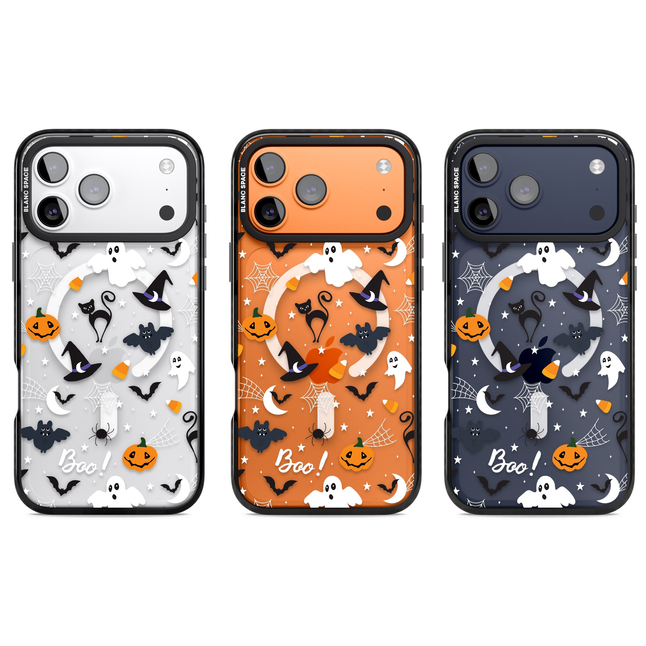 Halloween Mix Pattern iPhone 17 Pro Impact Pro Black Phone Case APT Impact Protection