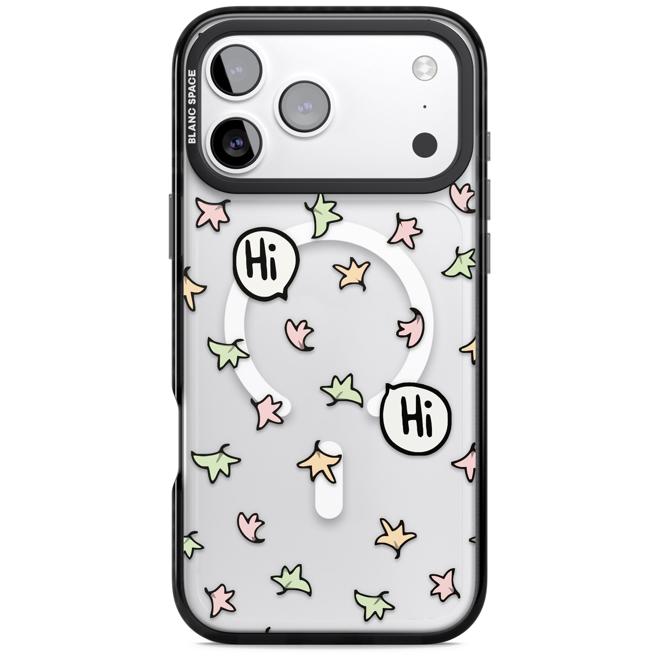 Heartstopper Leaves Pattern iPhone 17 Pro Impact Pro Black Phone Case