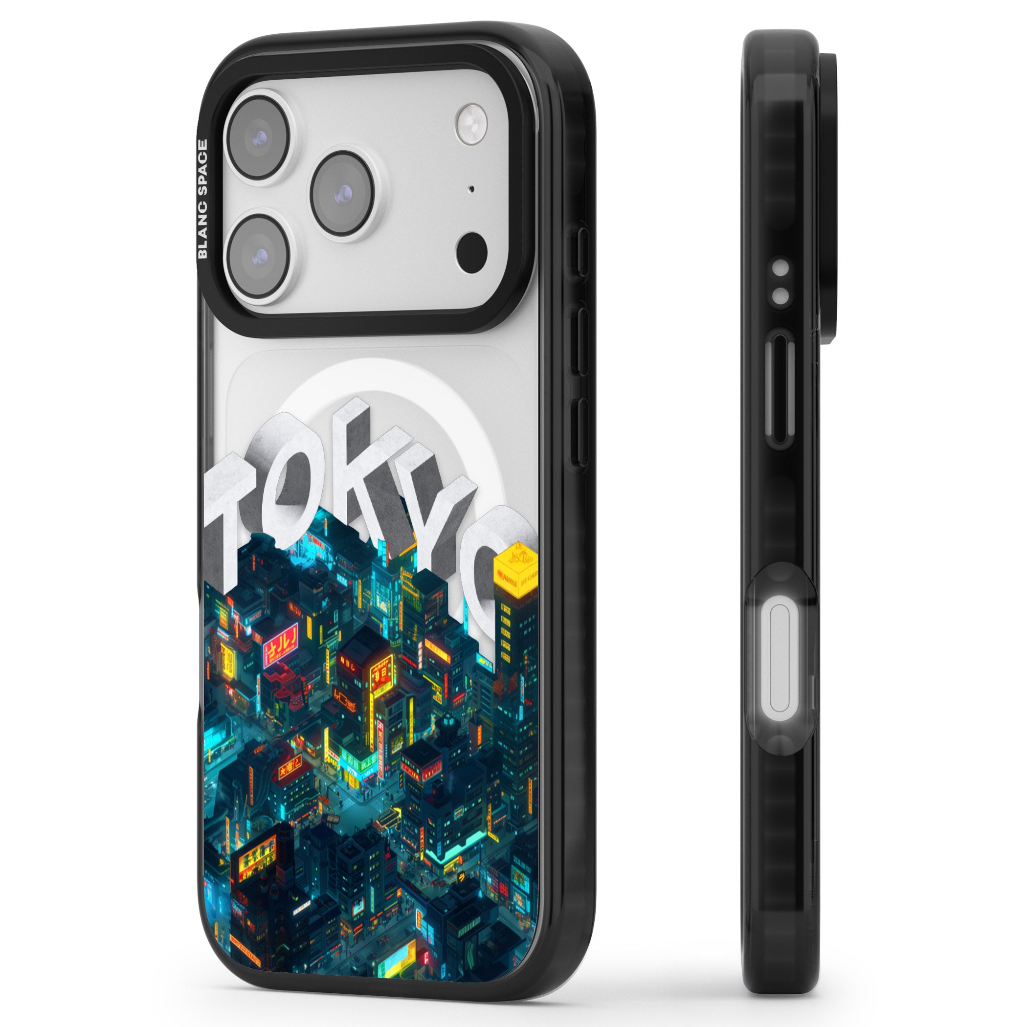 Tokyo iPhone 17 Pro Impact Pro Black Phone Case Side Profile