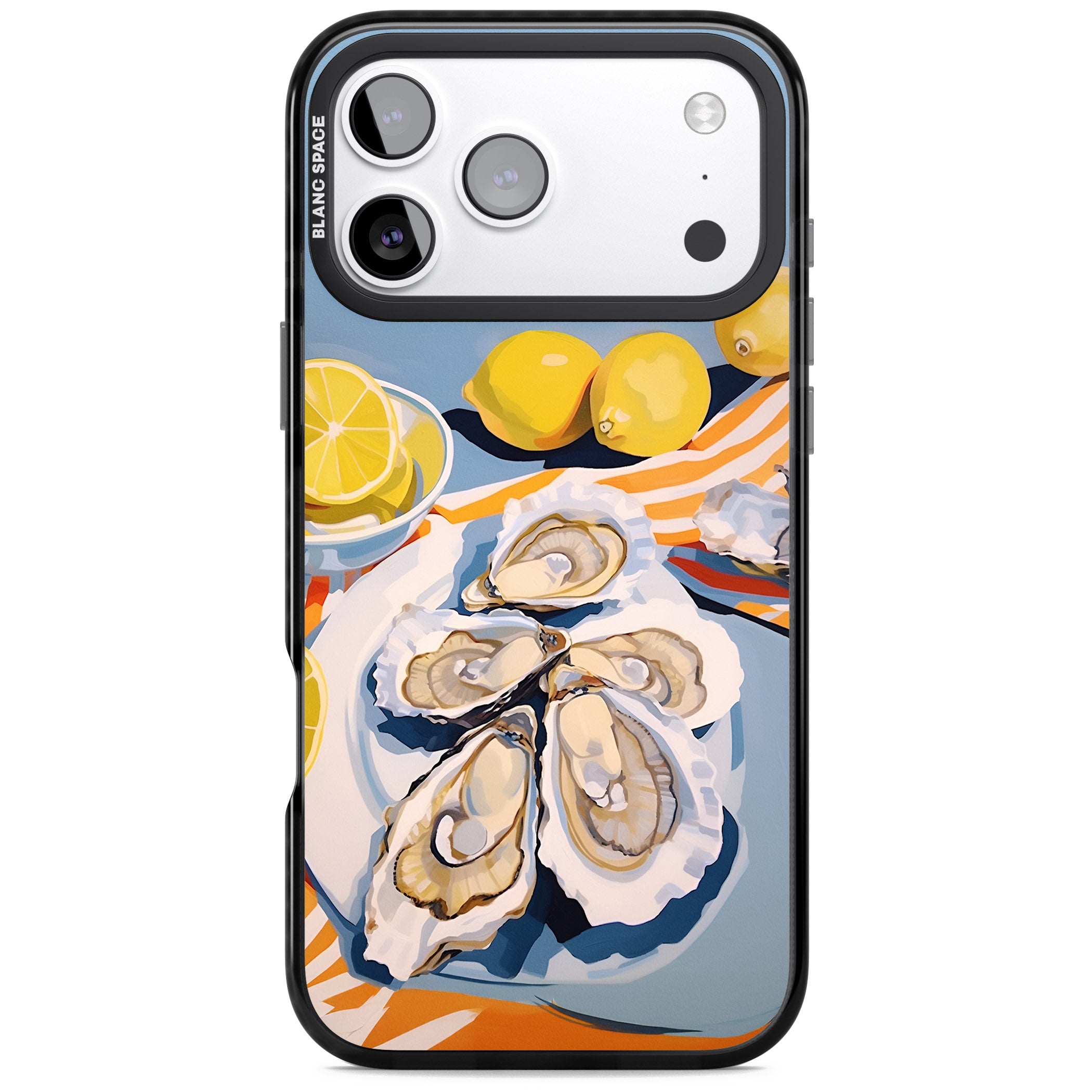 Fresh Oysters & Lemons iPhone 17 Pro Impact Pro Black Phone Case