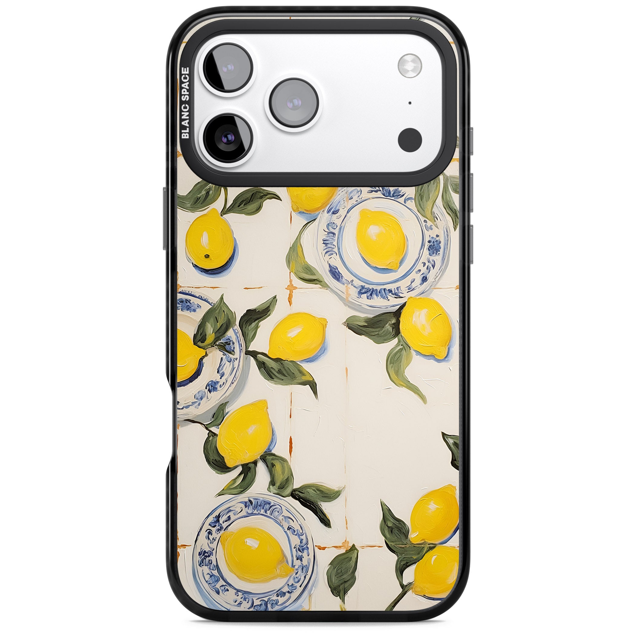 Lemons & Porcelain iPhone 17 Pro Impact Pro Black Phone Case