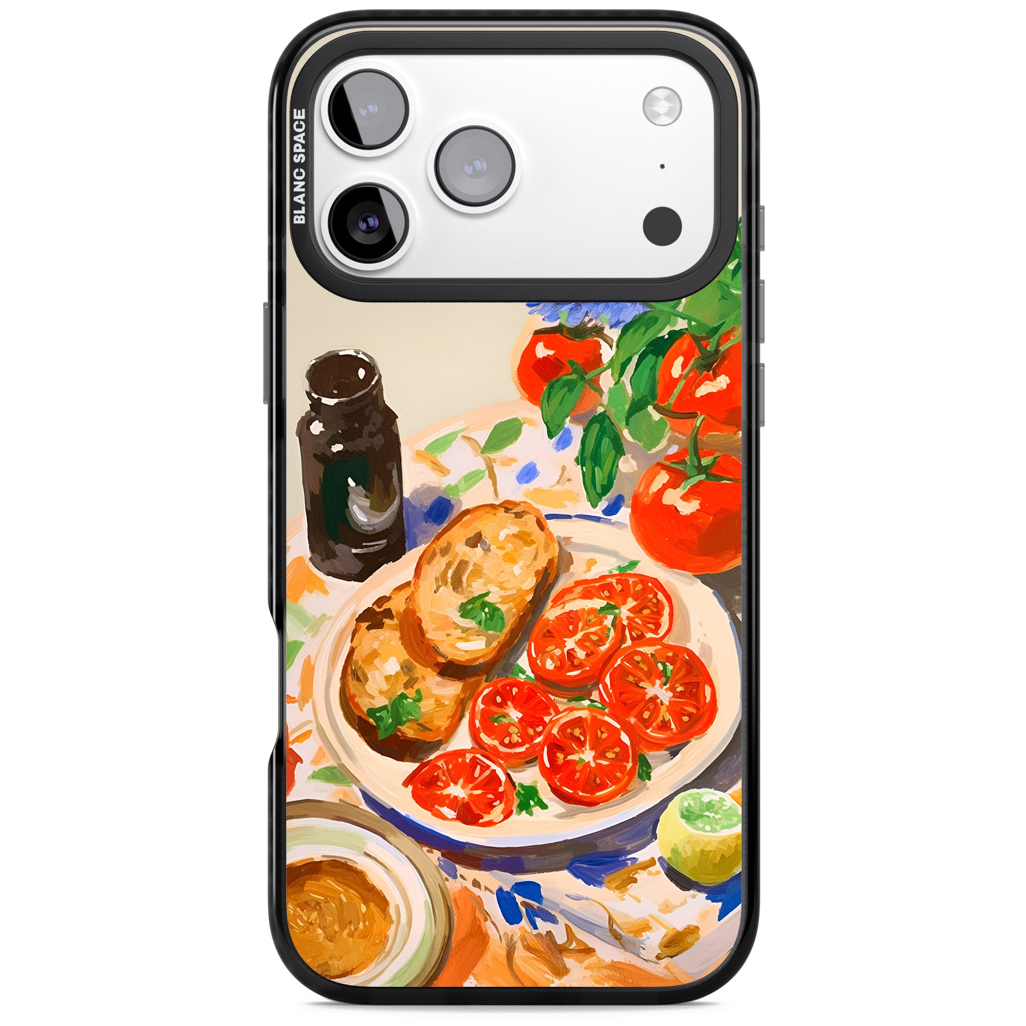 Bruschetta & Tomatoes iPhone 17 Pro Impact Pro Black Phone Case