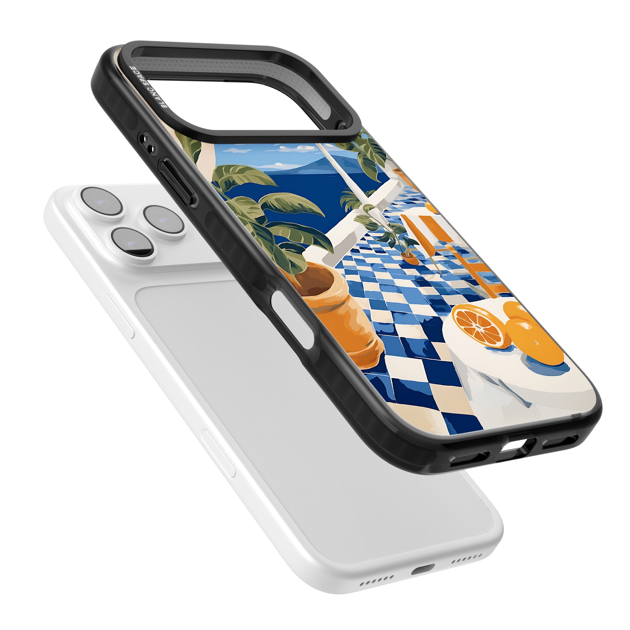 Greek Balcony iPhone 17 Pro Impact Pro Black Phone Case Colours