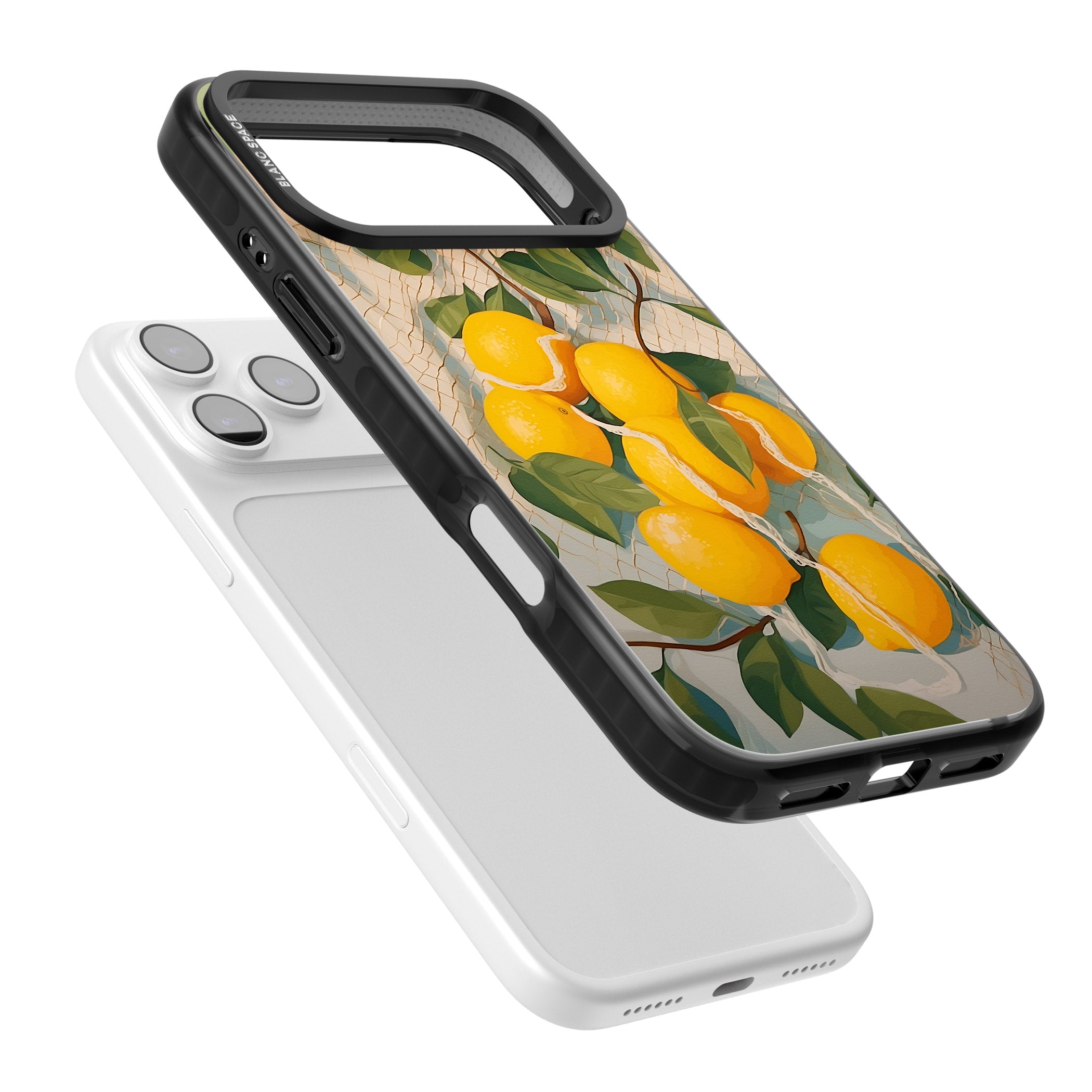 Lemon Vines iPhone 17 Pro Impact Pro Black Phone Case Colours