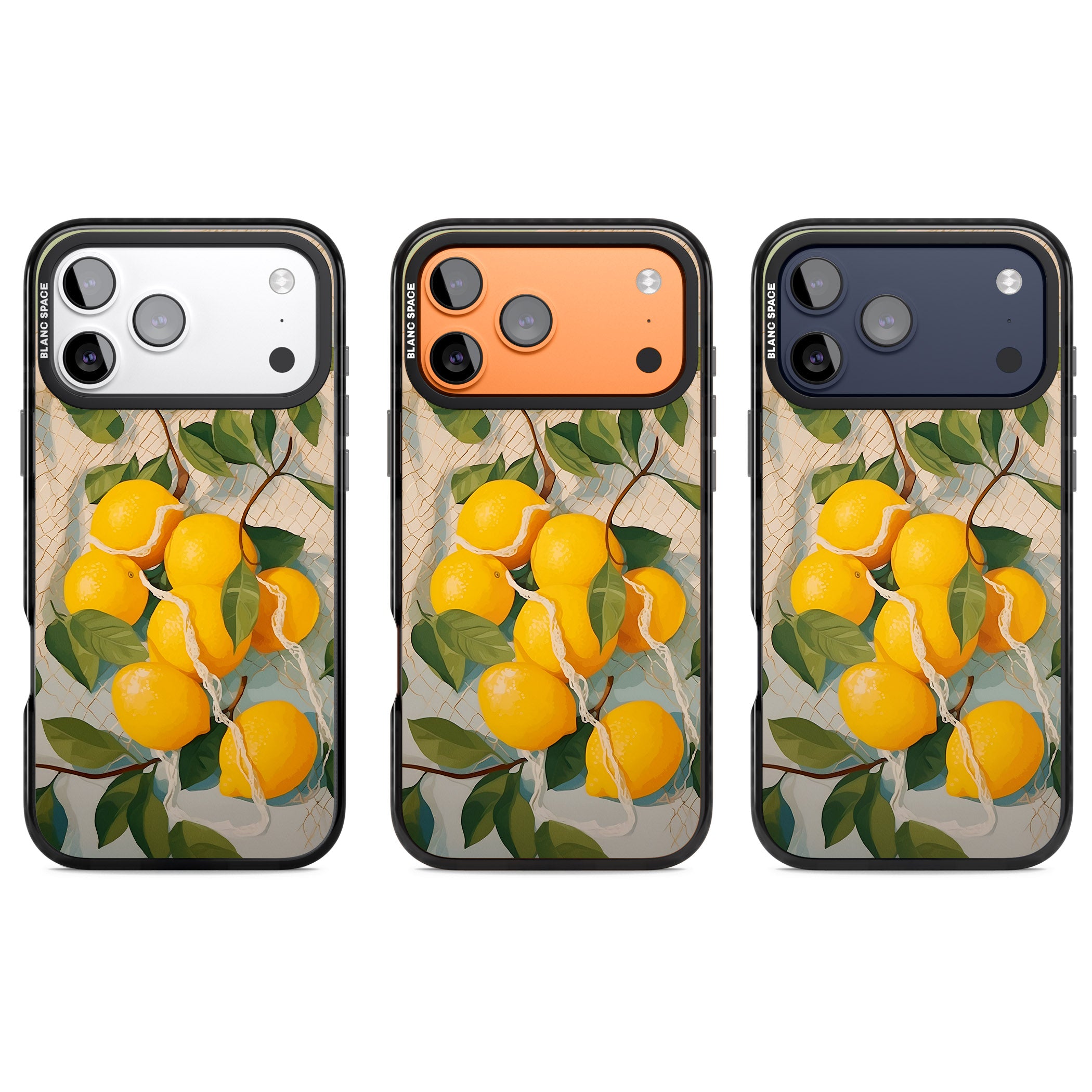 Lemon Vines iPhone 17 Pro Impact Pro Black Phone Case APT Impact Protection