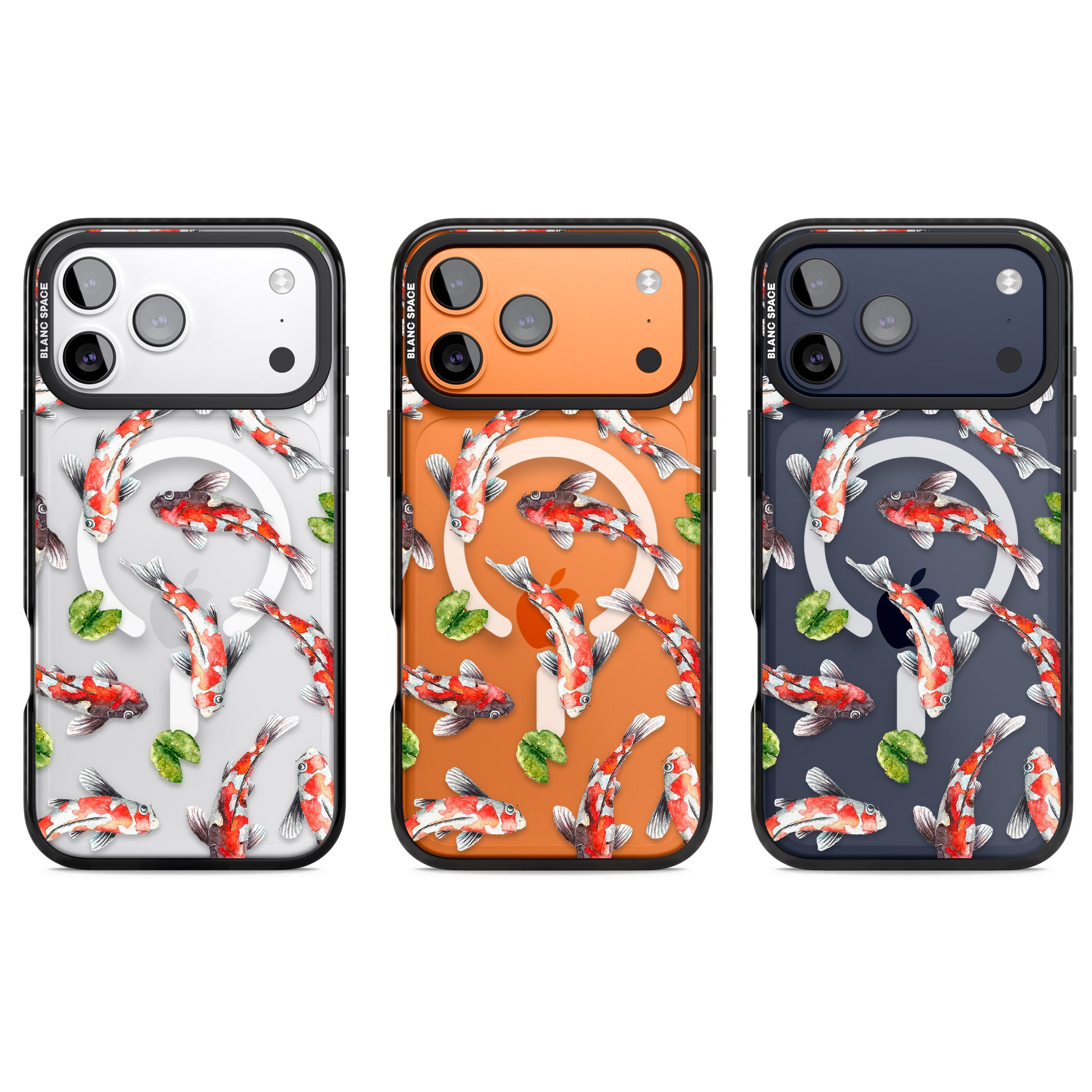 Koi Fish Watercolour iPhone 17 Pro Impact Pro Black Phone Case APT Impact Protection