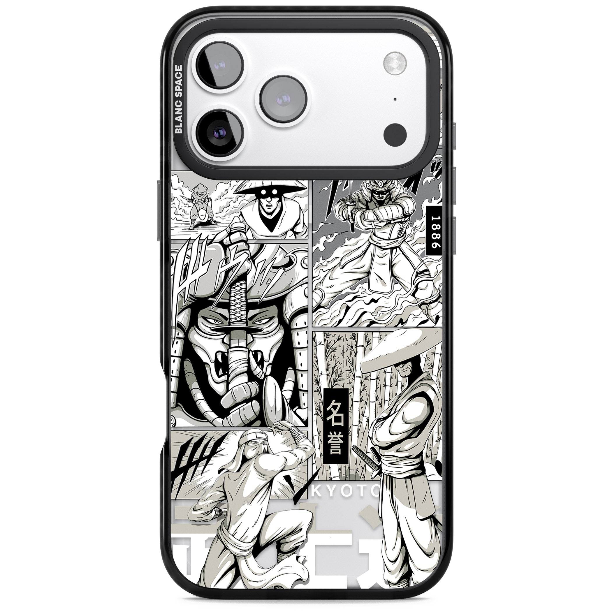 Greyscale Anime Comic iPhone 17 Pro Impact Pro Black Phone Case
